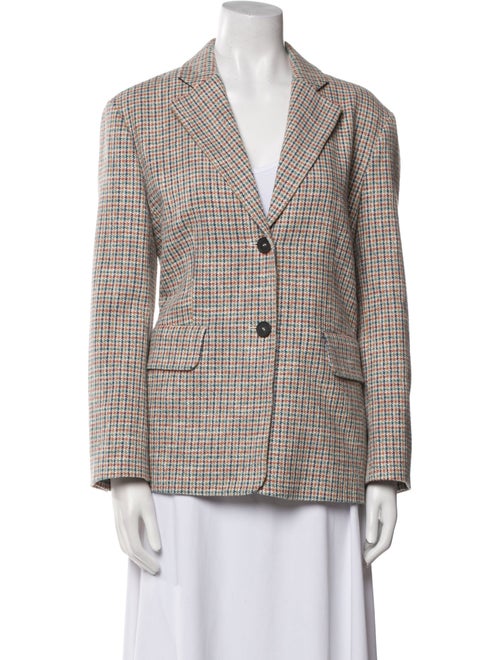 Maje Plaid Print Blazer