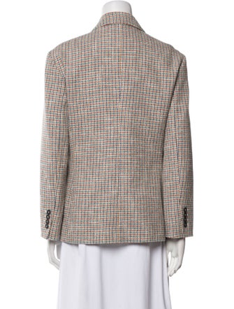 Maje Plaid Print Blazer