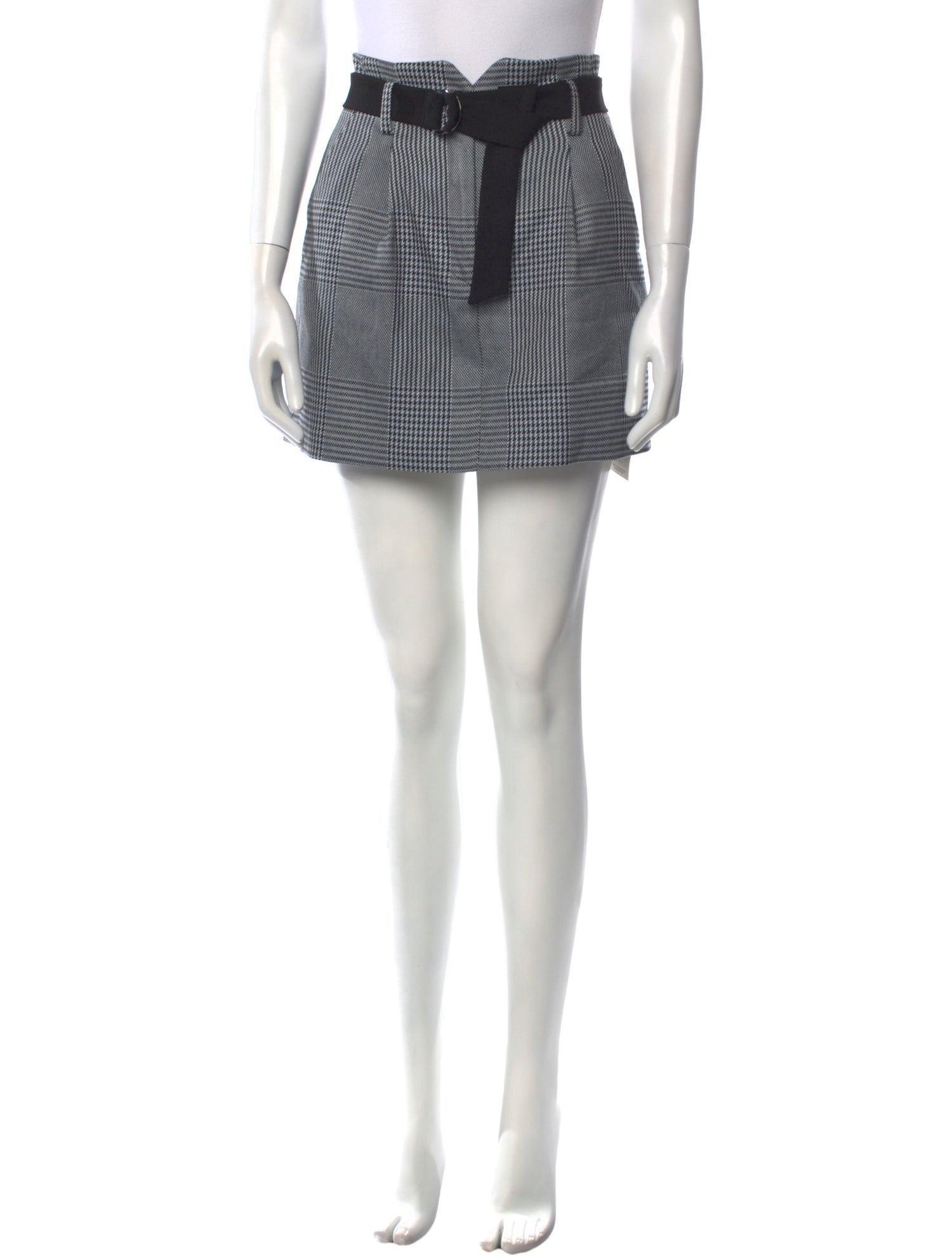 Maje Houndstooth Print Mini Skirt