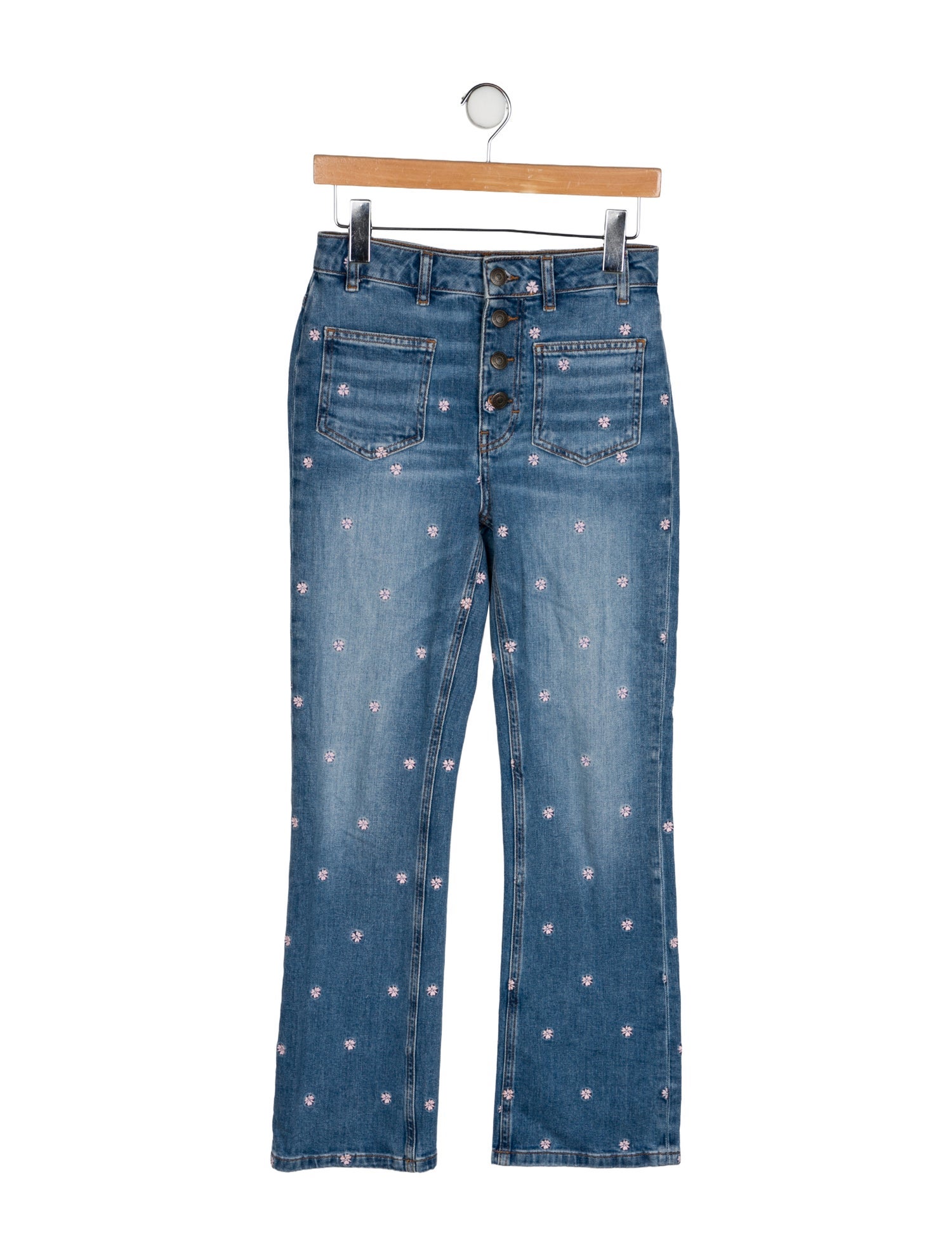 Maje Mid-Rise Straight Leg Jeans