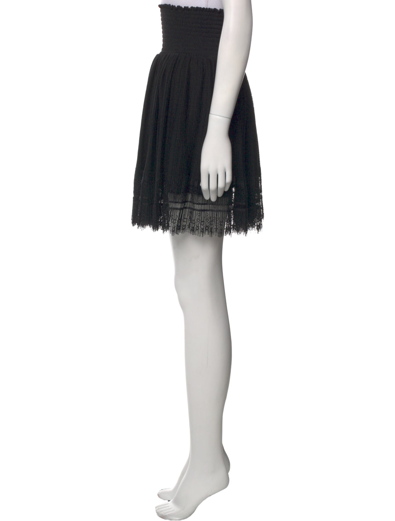 Maje Pleated Accents Knee-Length Skirt