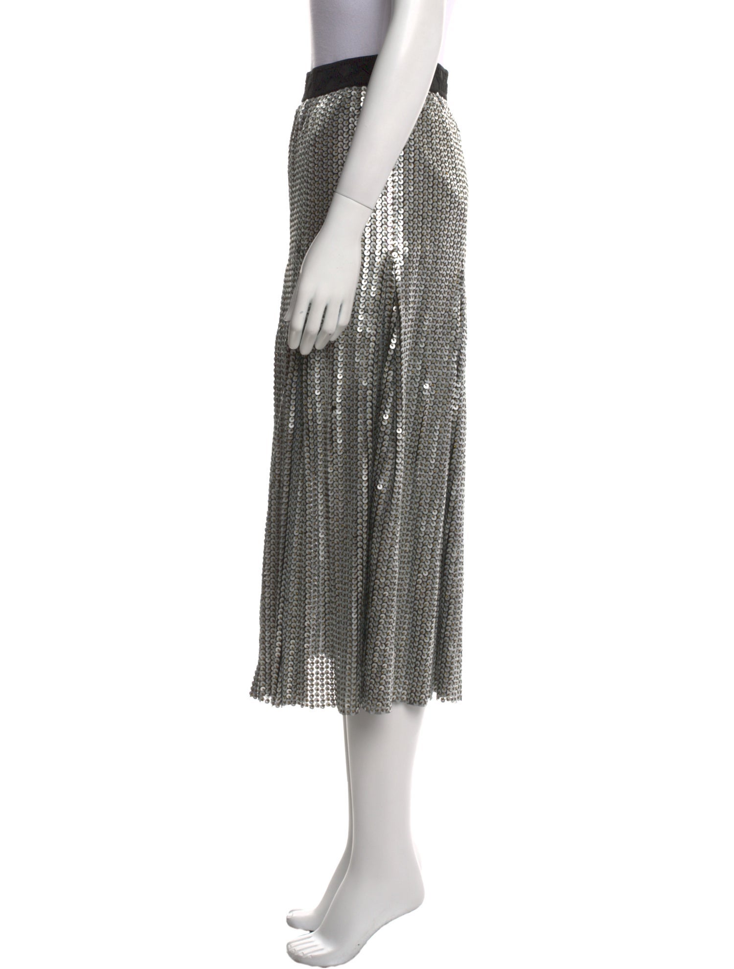 Maje Sequin Embellishments Midi Length Skirt