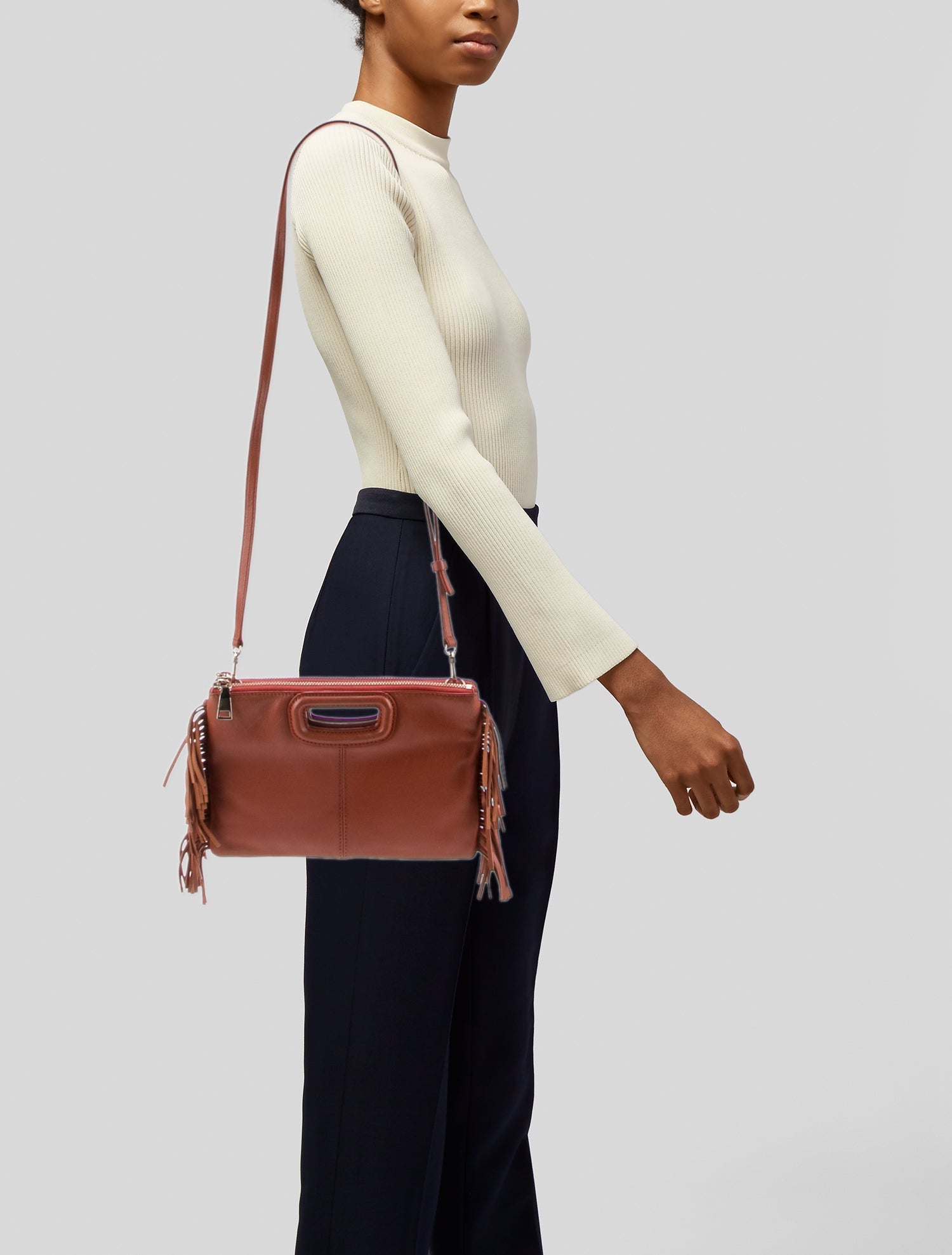 Maje Leather Crossbody Bag