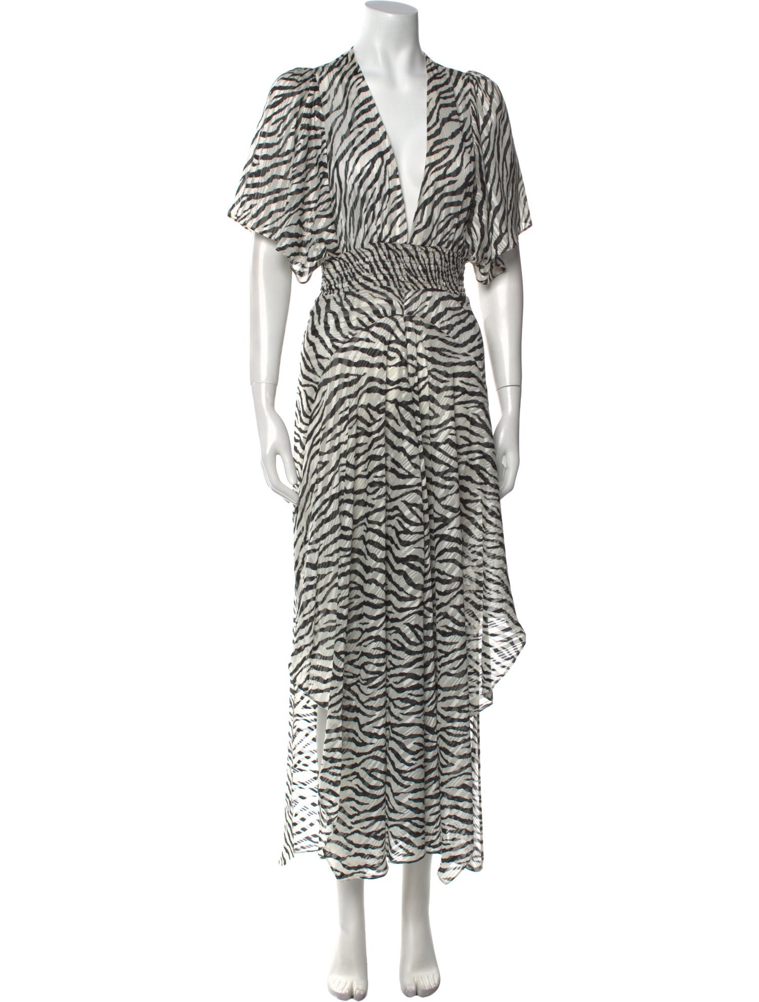 Maje Animal Print Long Dress