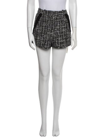 Maje Tweed Pattern Mini Shorts