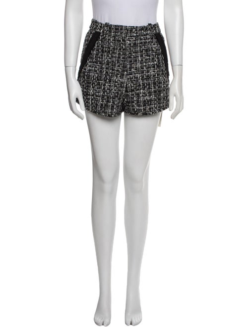 Maje Tweed Pattern Mini Shorts