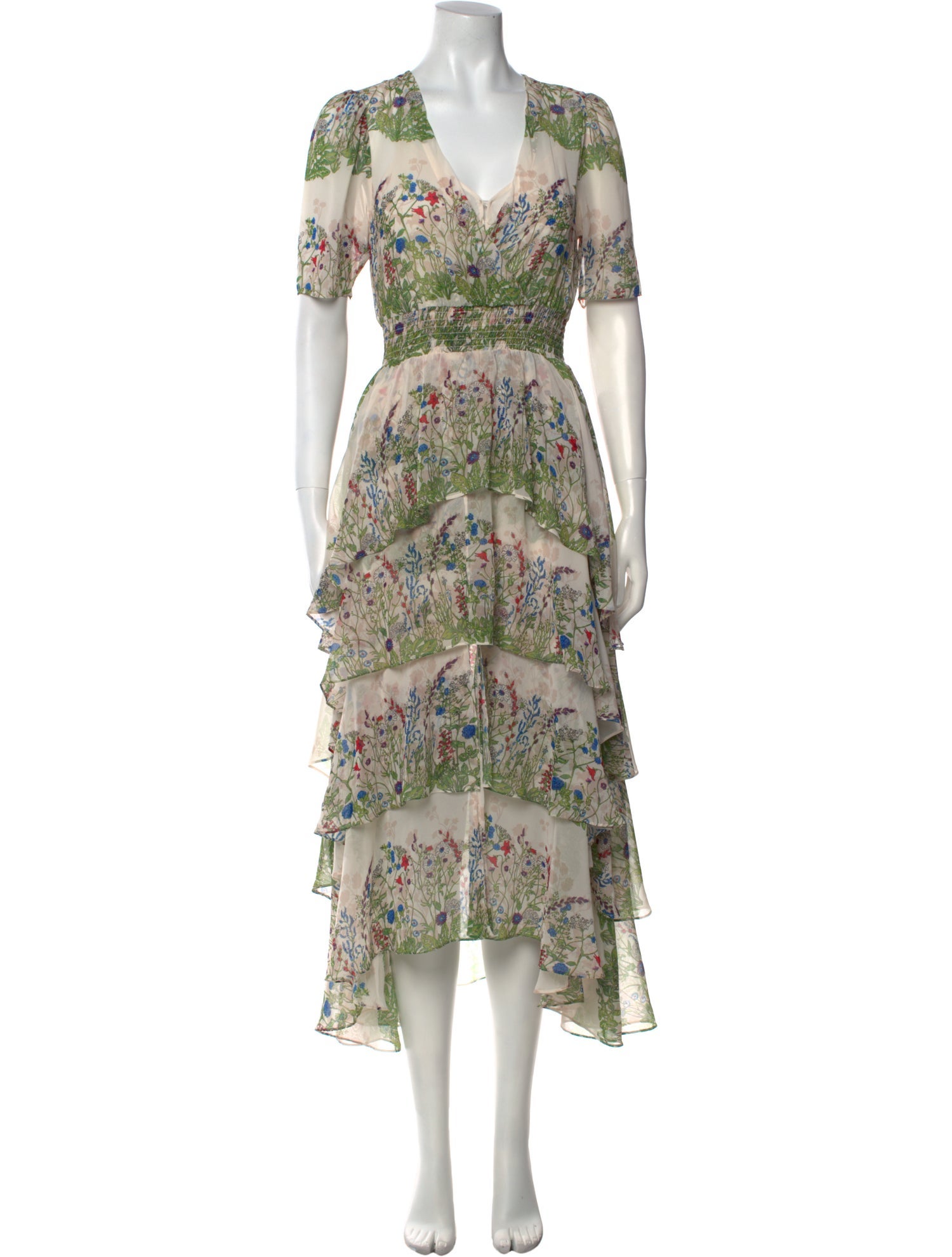 Maje Floral Print Long Dress