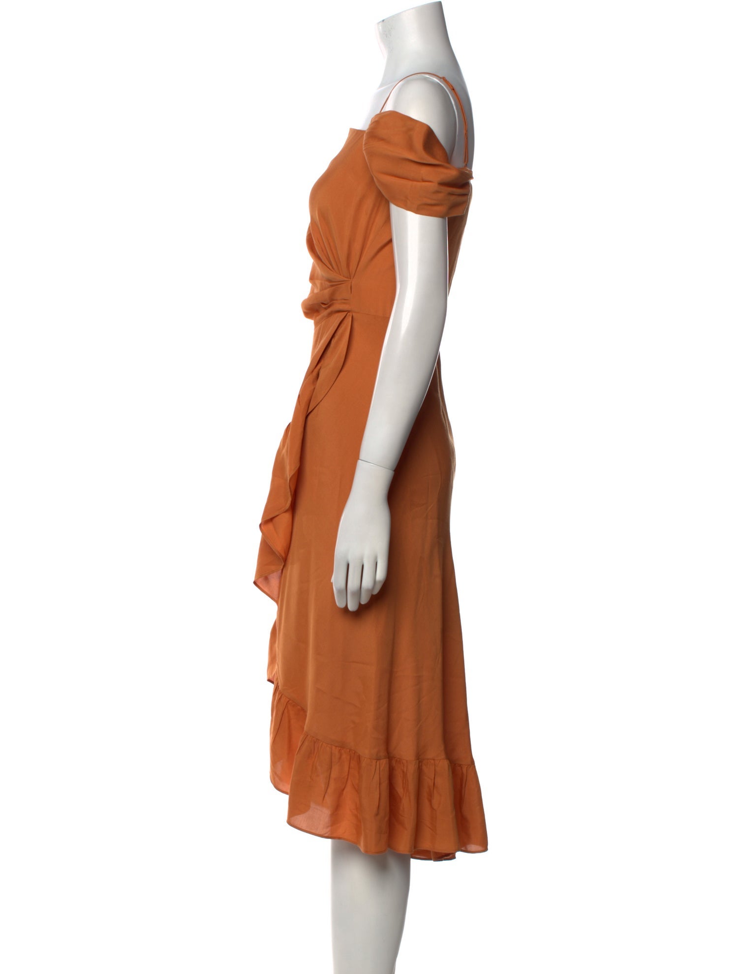 Maje Square Neckline Midi Length Dress