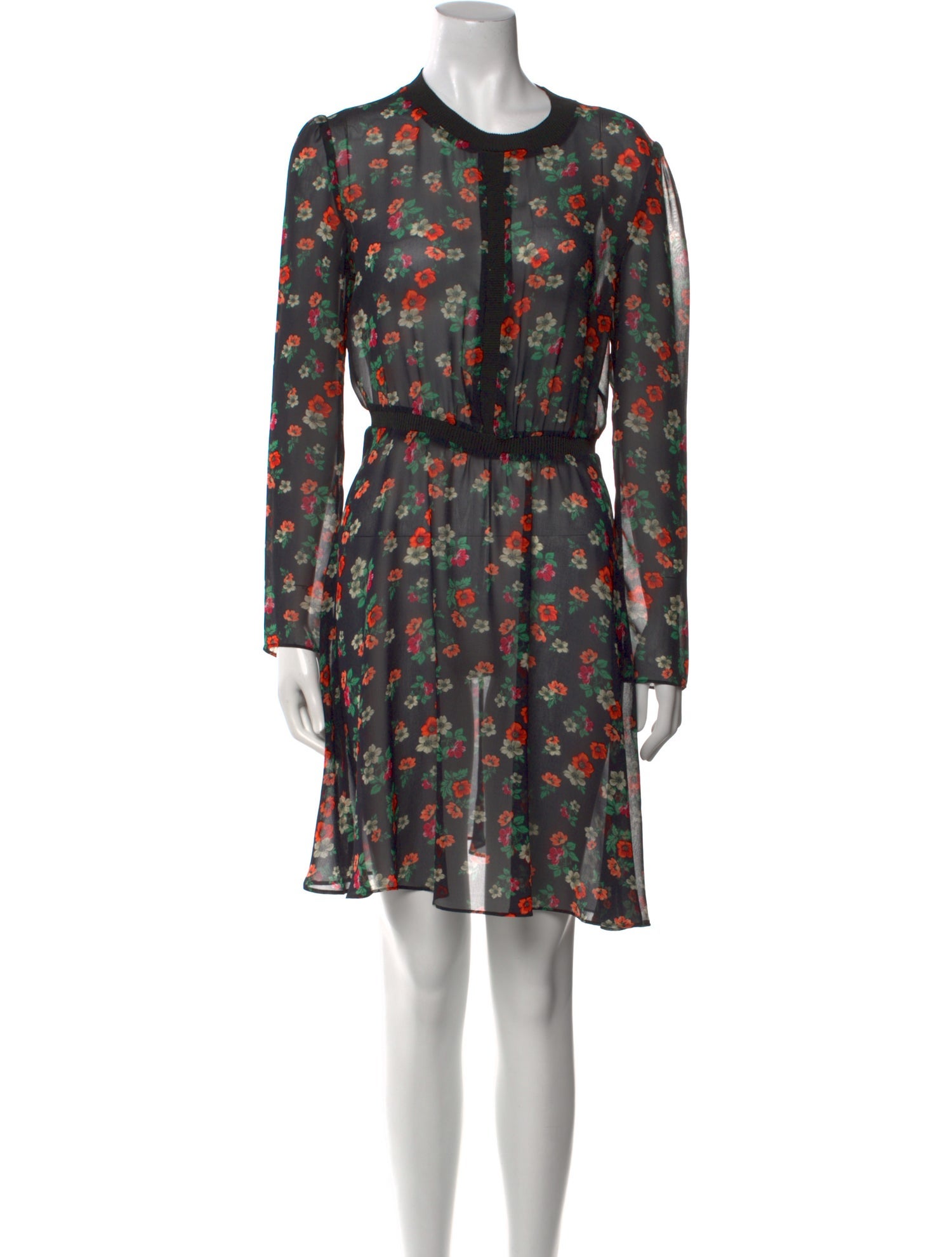 Maje Floral Print Mini Dress