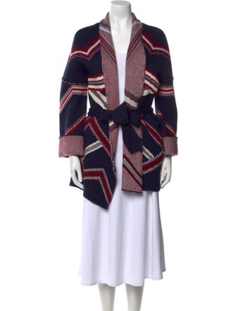 Maje Striped V-Neck Sweater