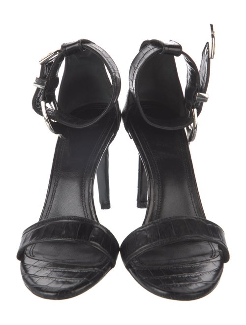 Maje Embossed Leather Sandals