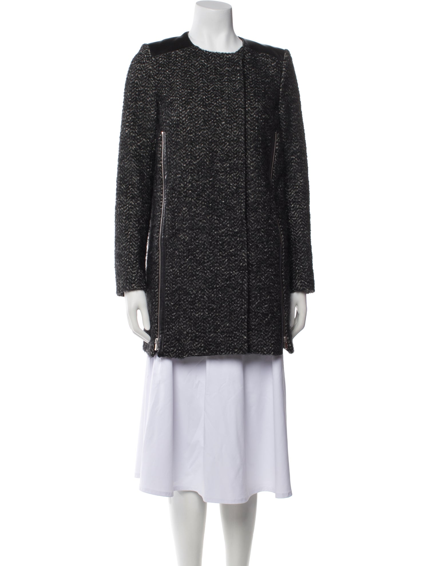 Maje Wool Tweed Pattern Evening Jacket