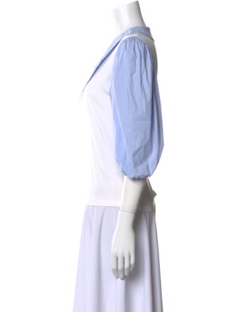 Maje Striped V-Neck Crop Top