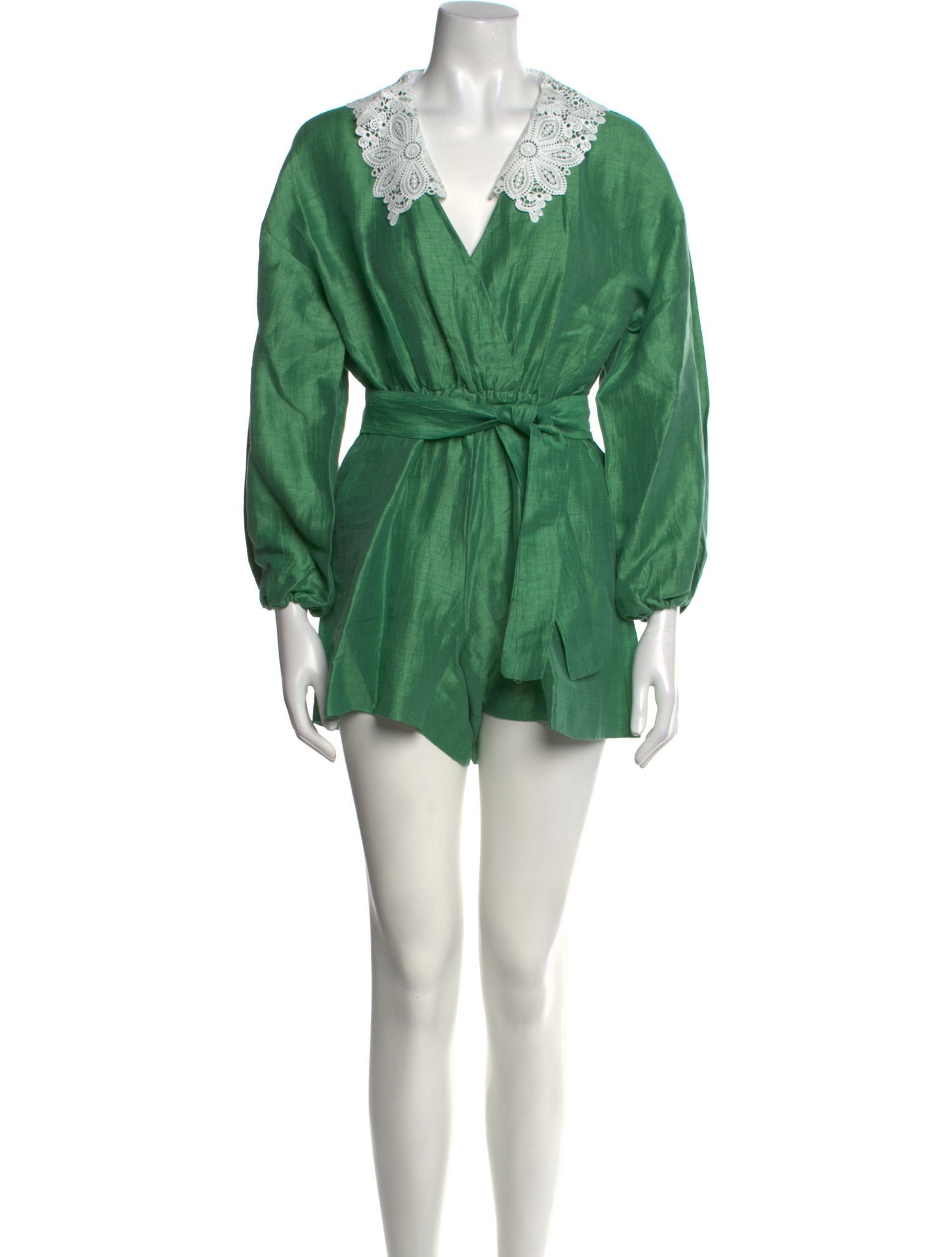 Maje Linen V-Neck Romper