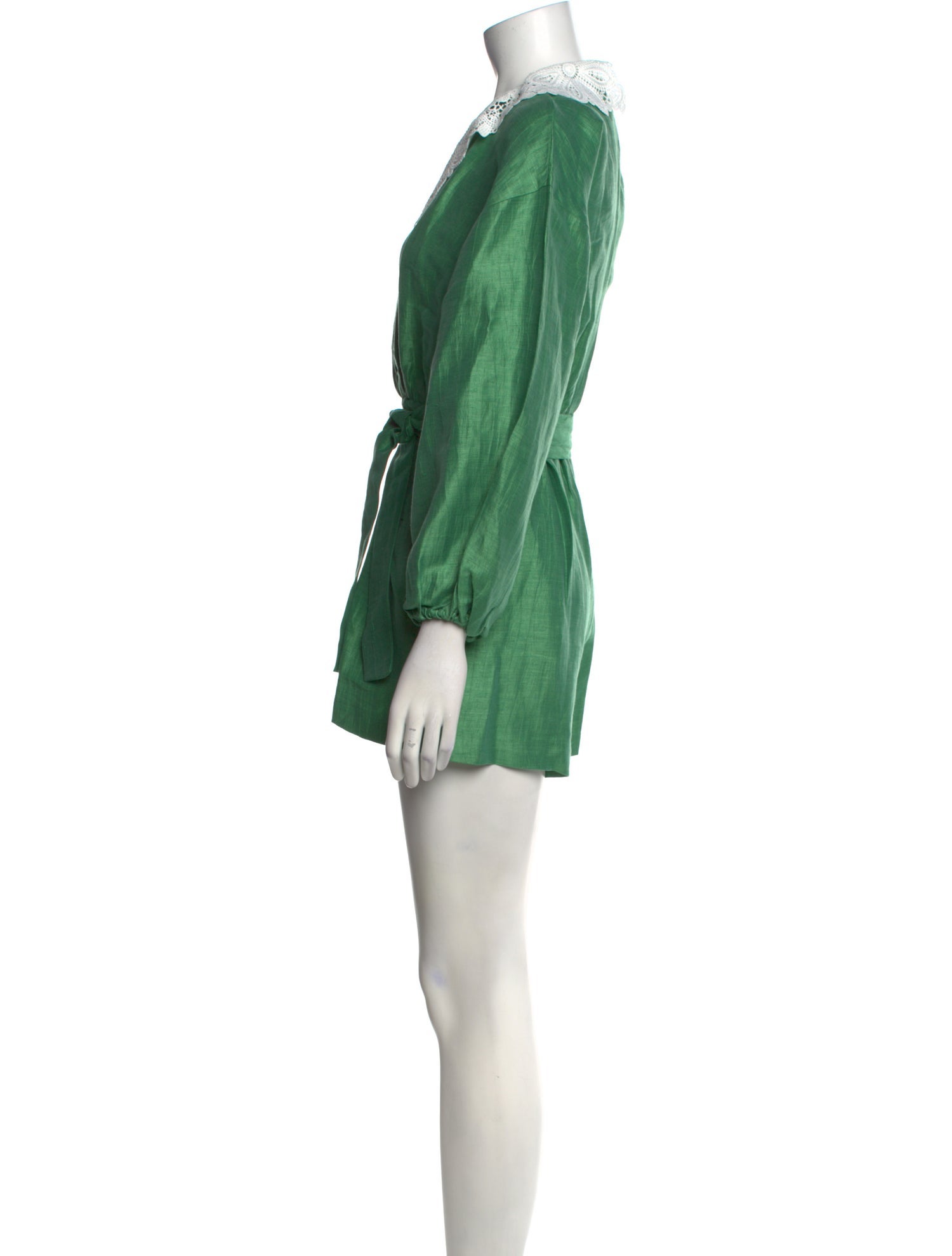 Maje Linen V-Neck Romper