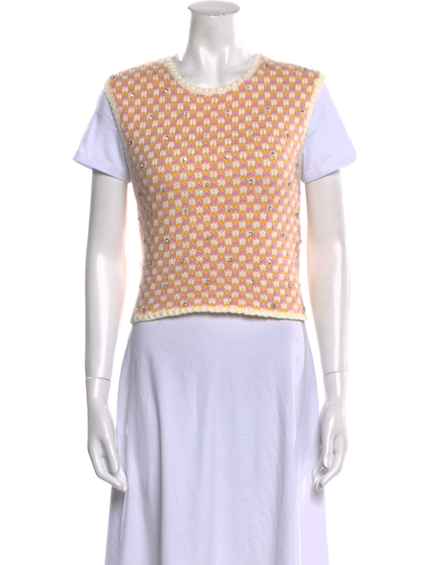 Maje Patterned Crew Neck Sweater w/ Tags