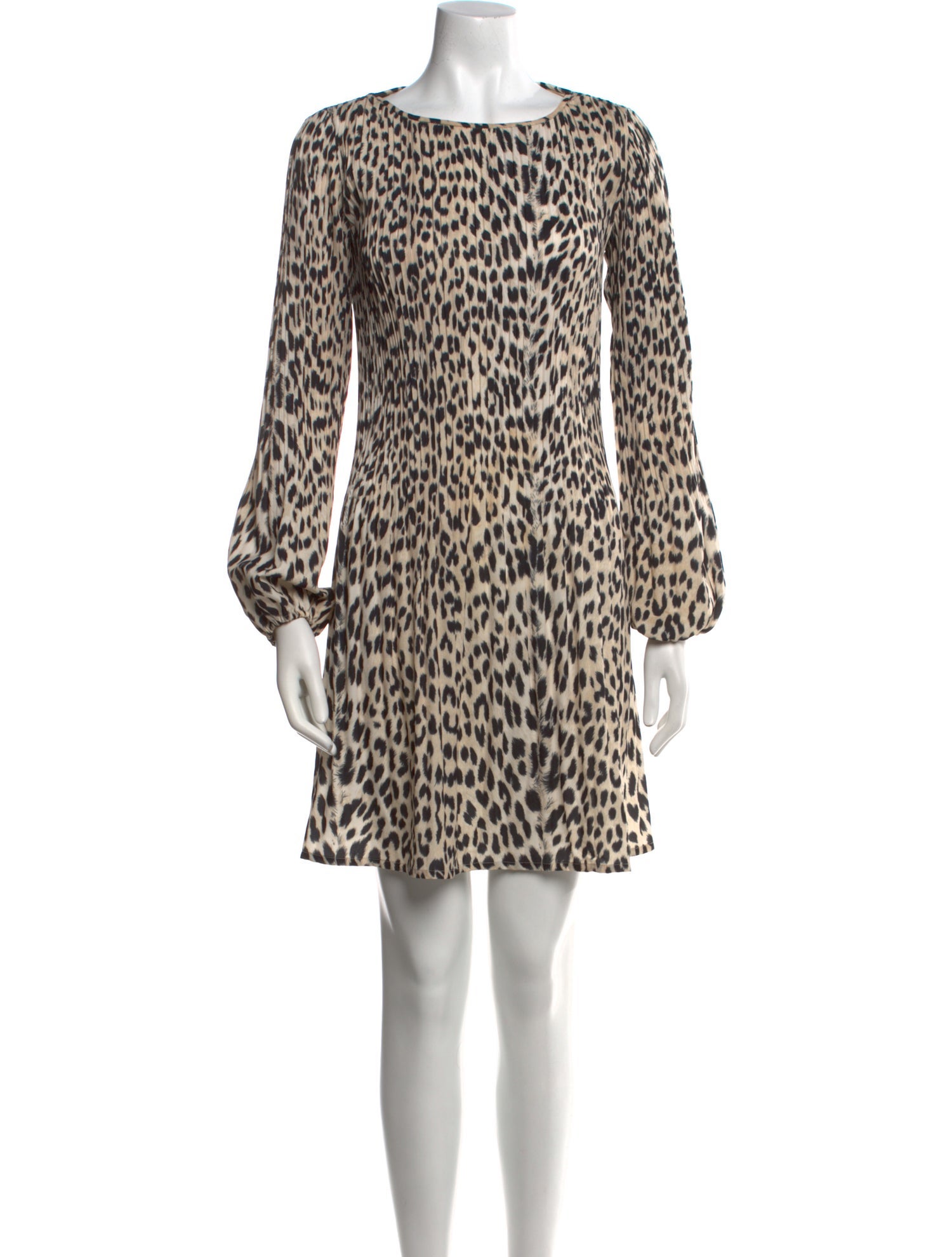 Maje Animal Print Mini Dress