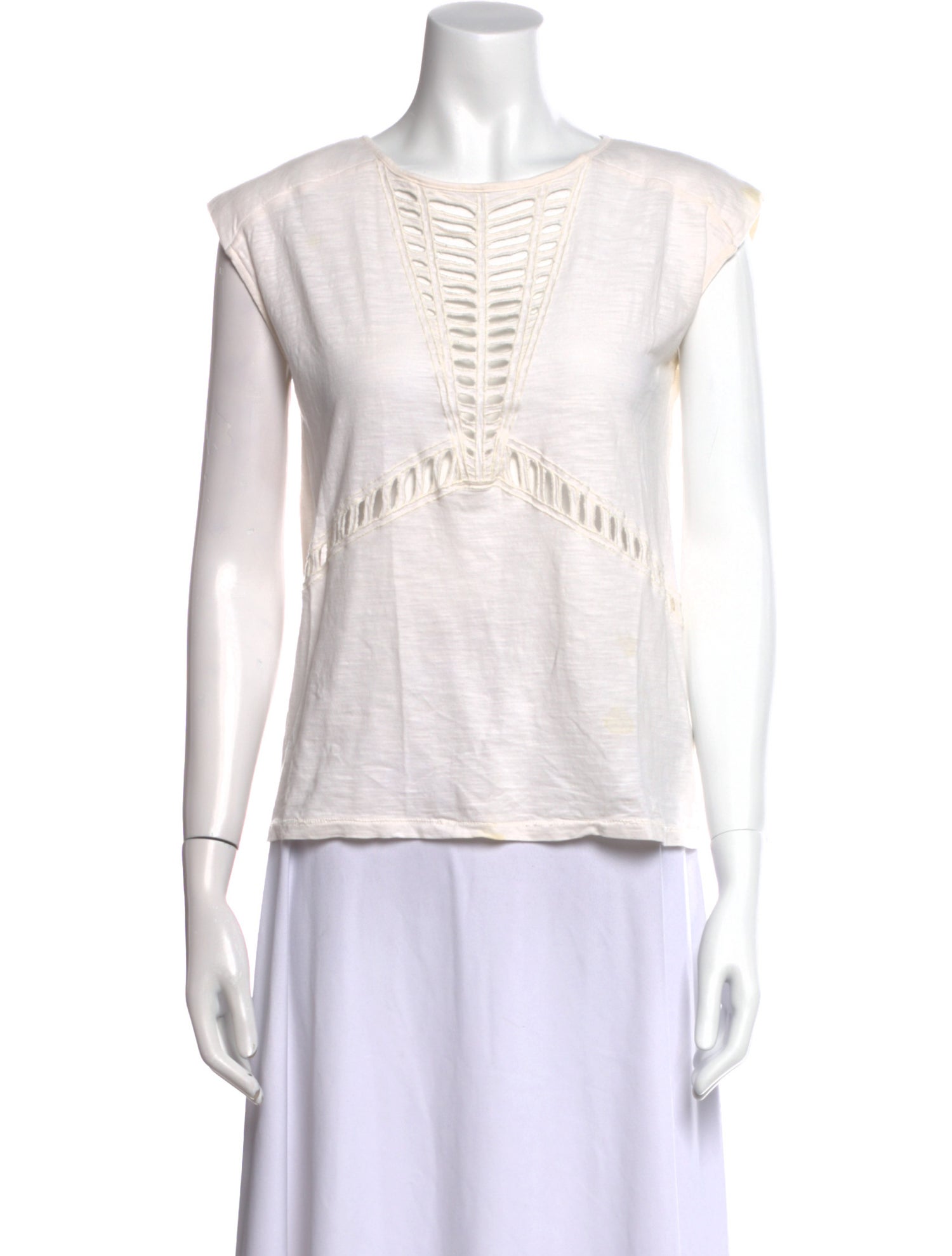 Maje Scoop Neck Short Sleeve Top