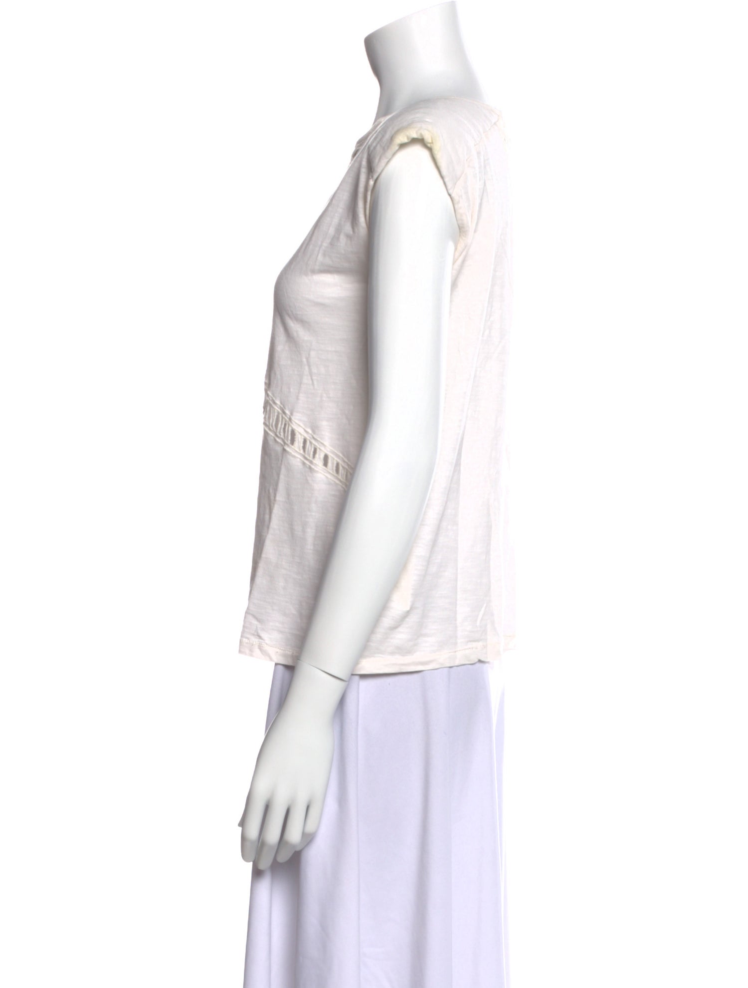 Maje Scoop Neck Short Sleeve Top