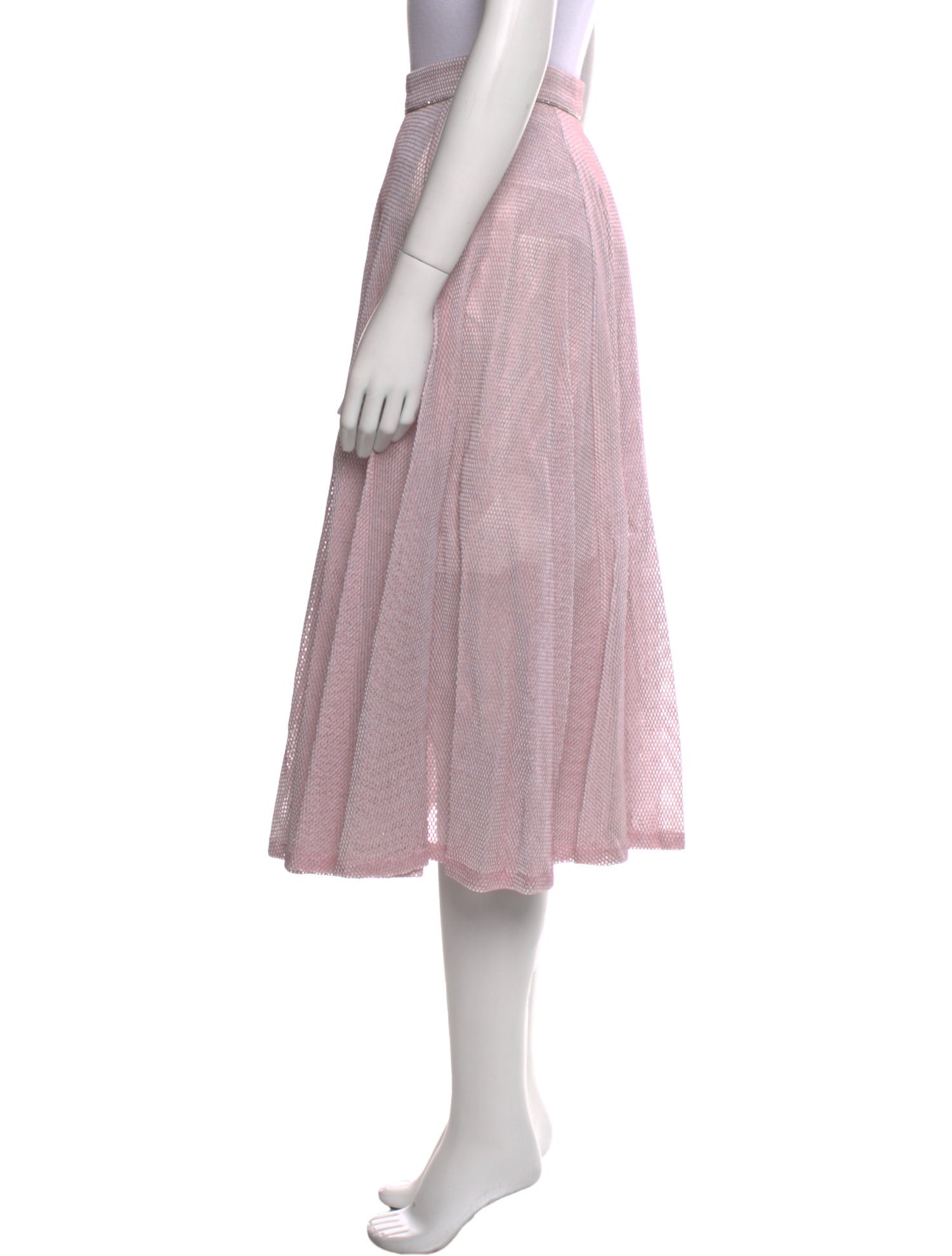 Maje Mesh Accents Midi Length Skirt w/ Tags