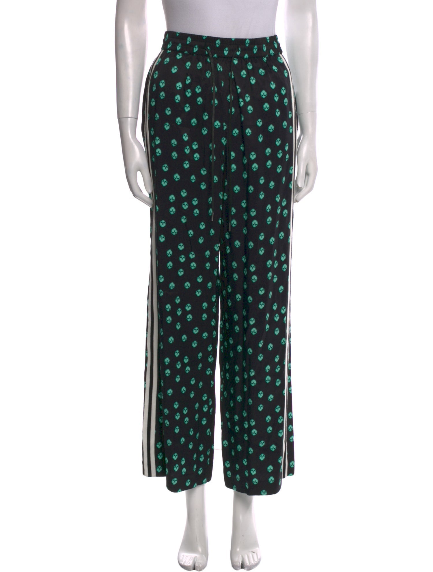 Maje Polka Dot Print Straight Leg Pants