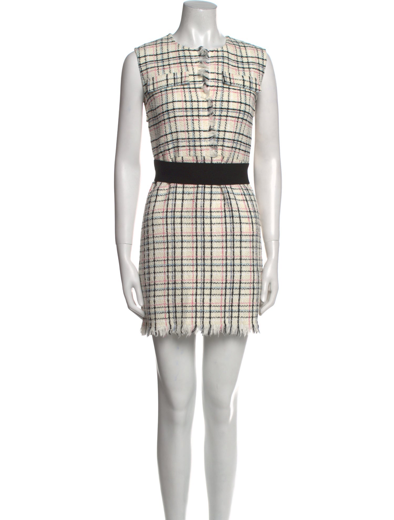 Maje Plaid Print Mini Dress w/ Tags