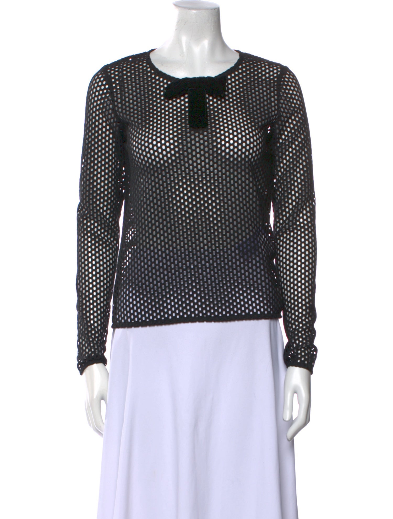 Maje Patterned Crew Neck Top