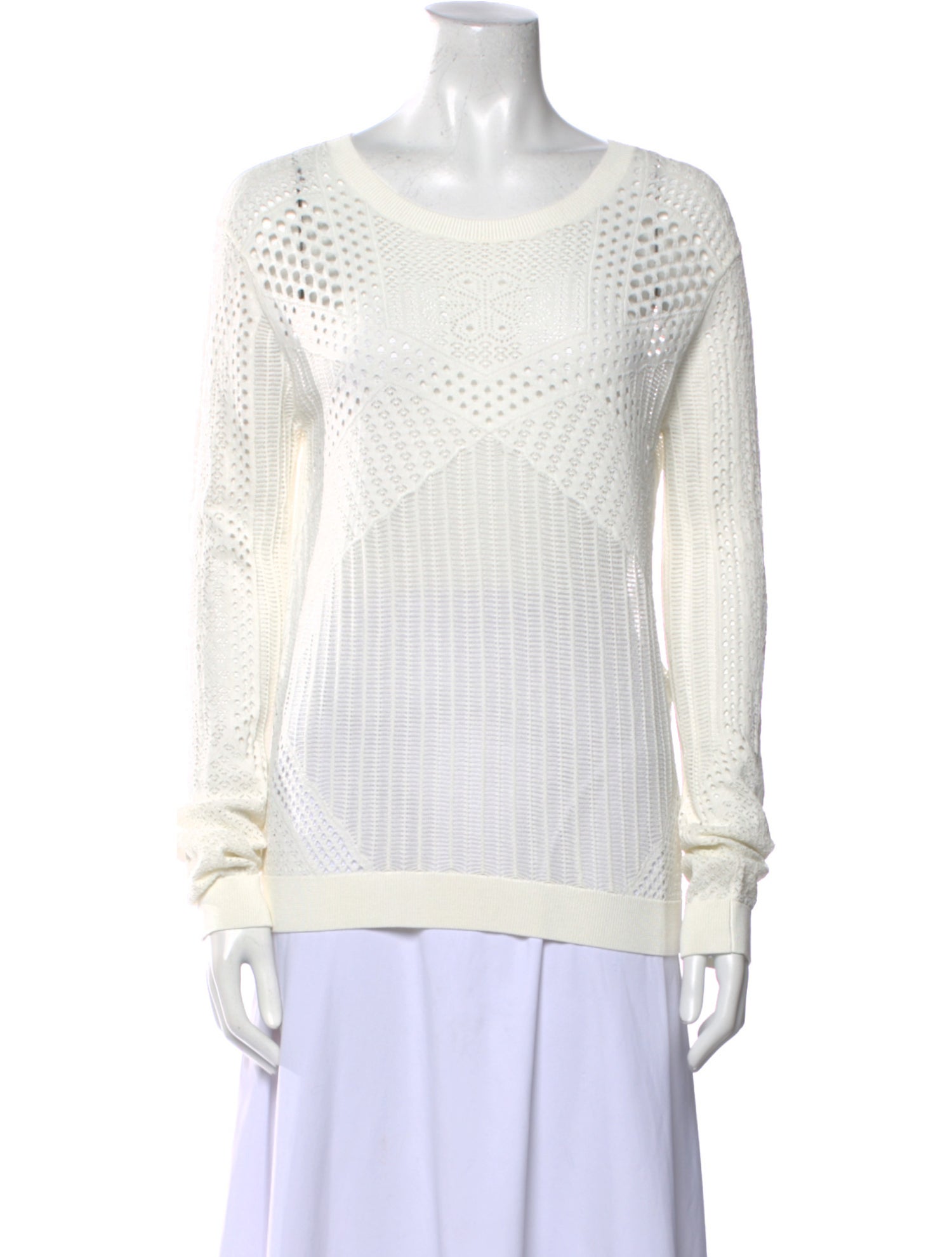 Maje Scoop Neck Long Sleeve Sweatshirt