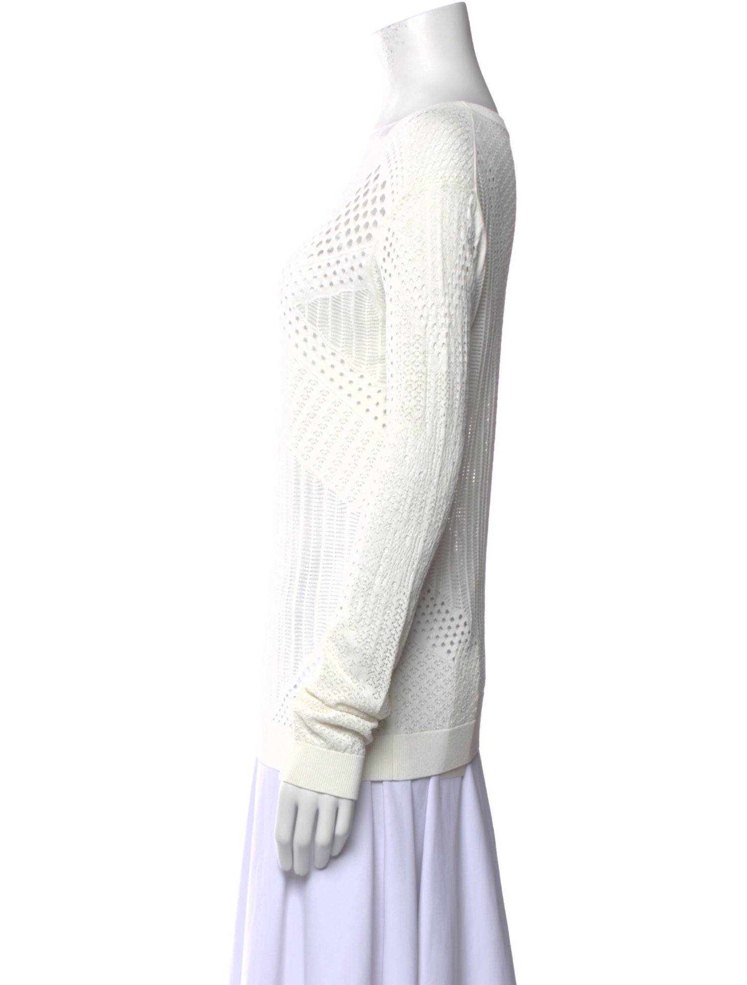 Maje Scoop Neck Long Sleeve Sweatshirt