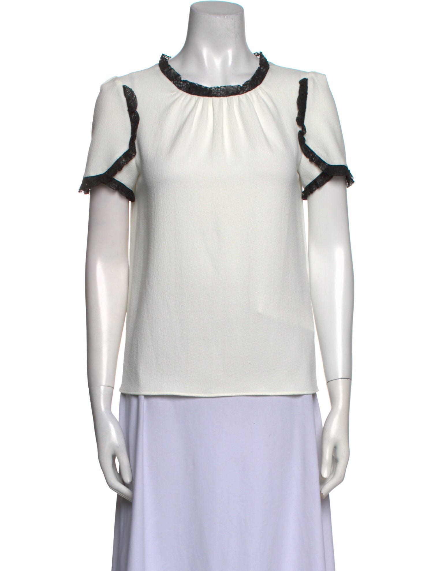 Maje Crew Neck Short Sleeve Top