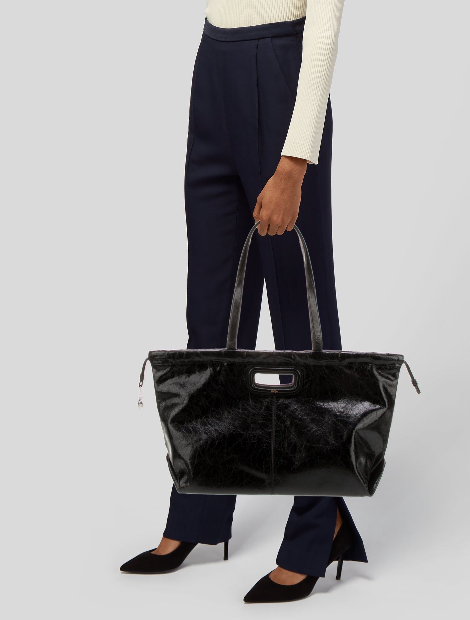 Maje Leather Shoulder Bag