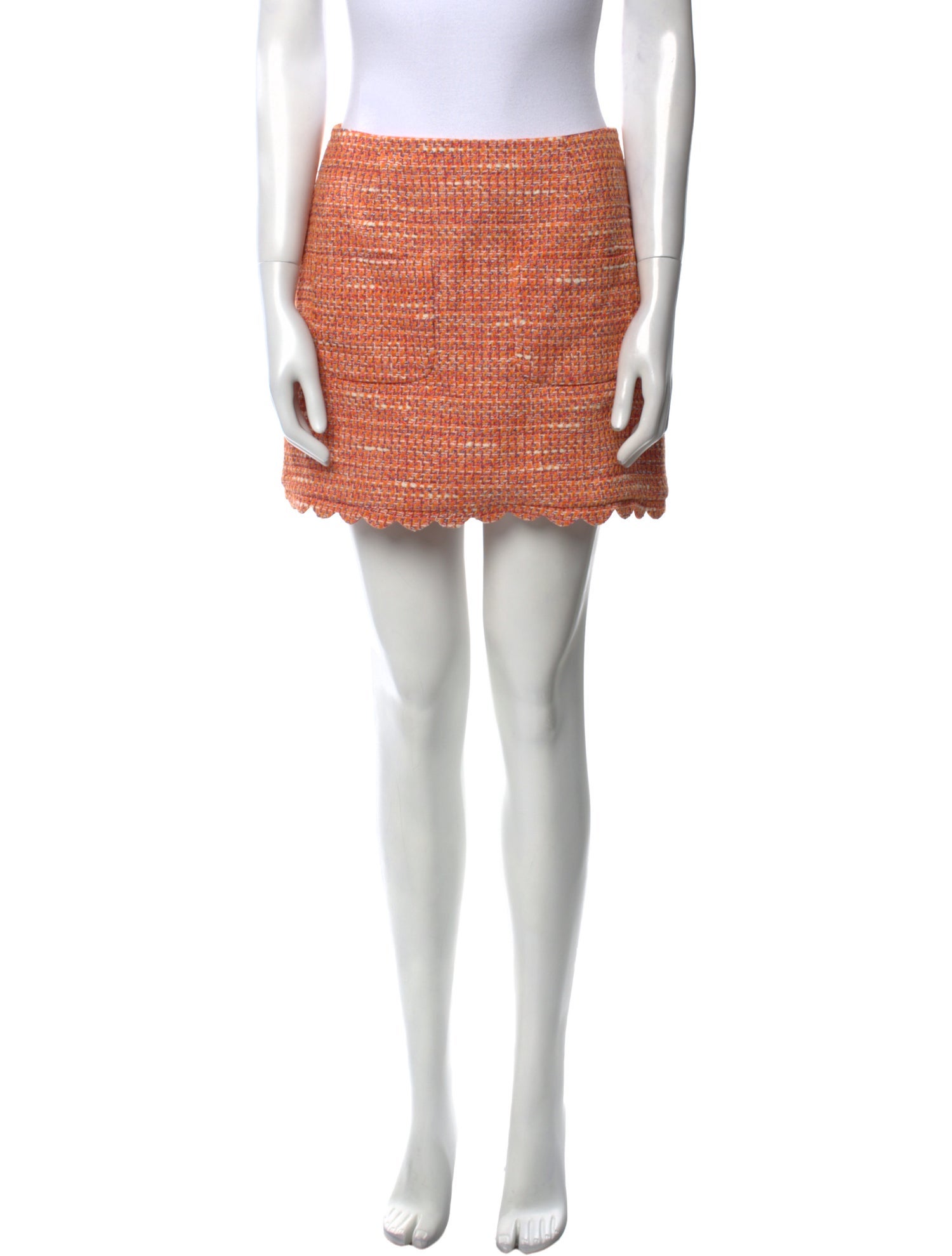 Maje Scalloped Accent Mini Skirt