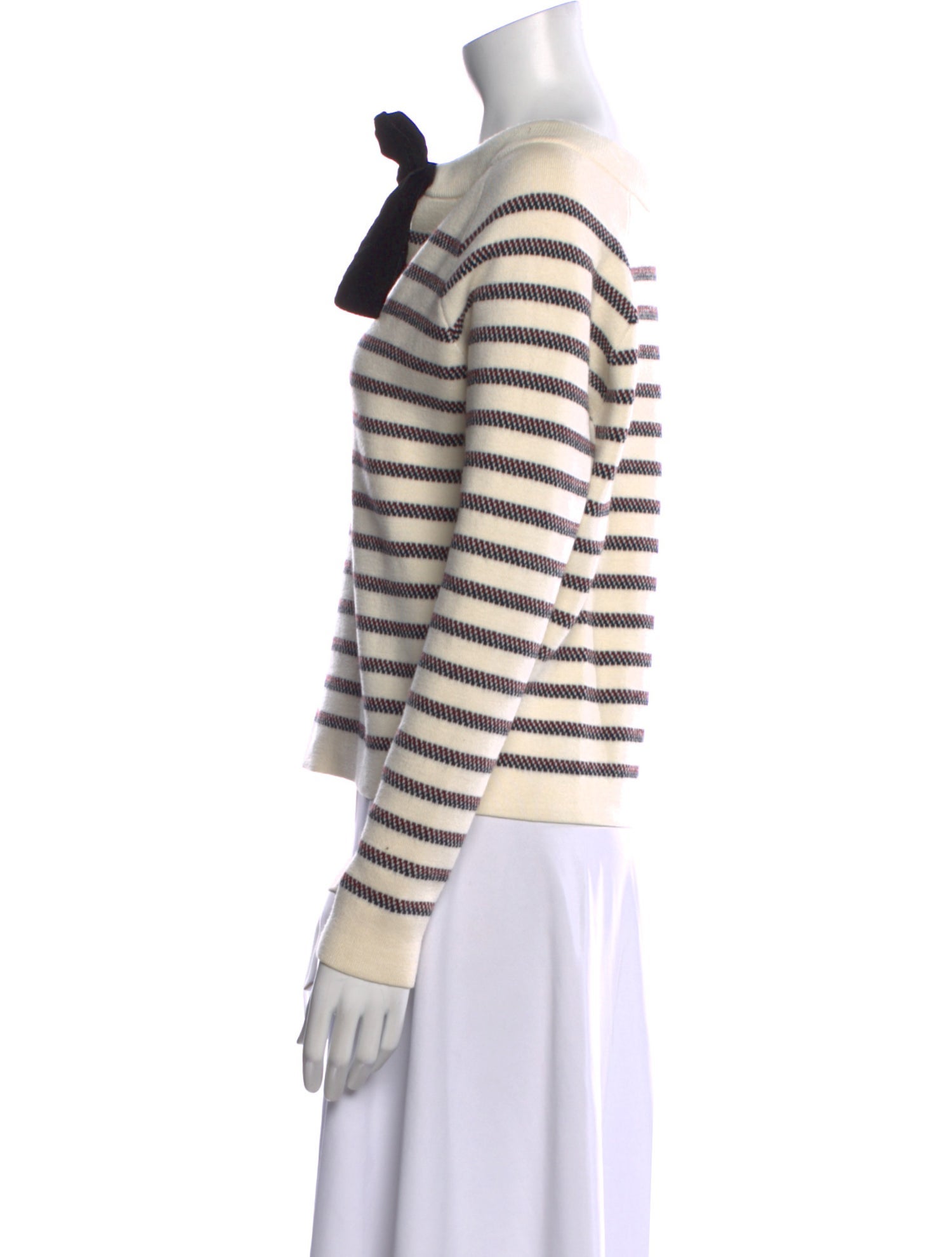 Maje Striped Crew Neck Sweater