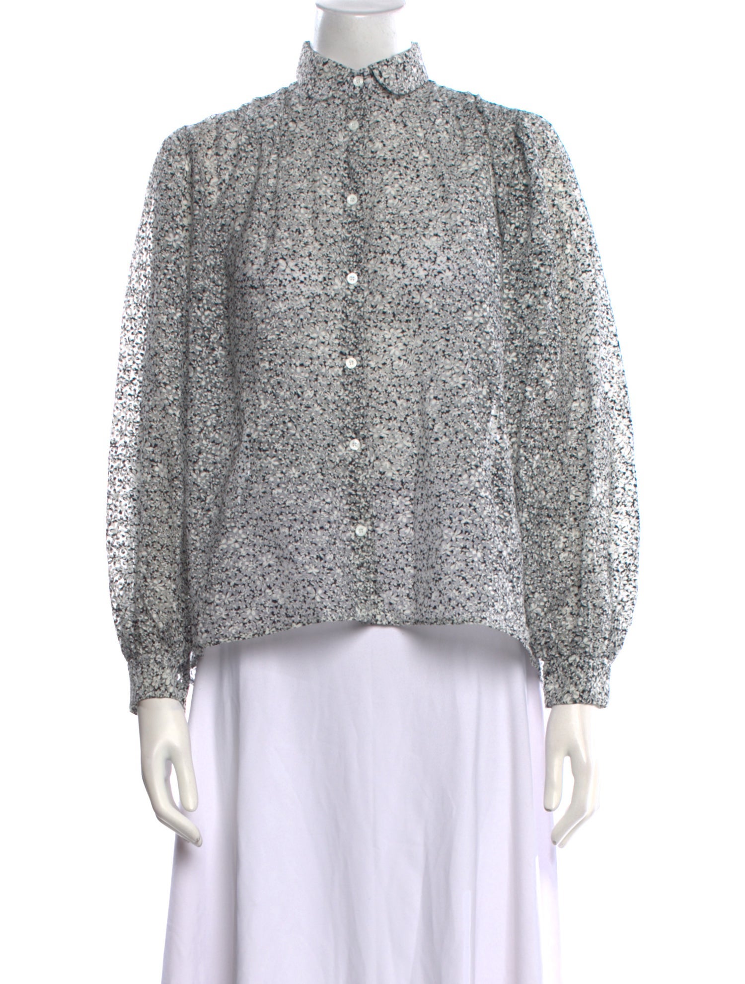 Maje Printed Mock Neck Sweatshirt