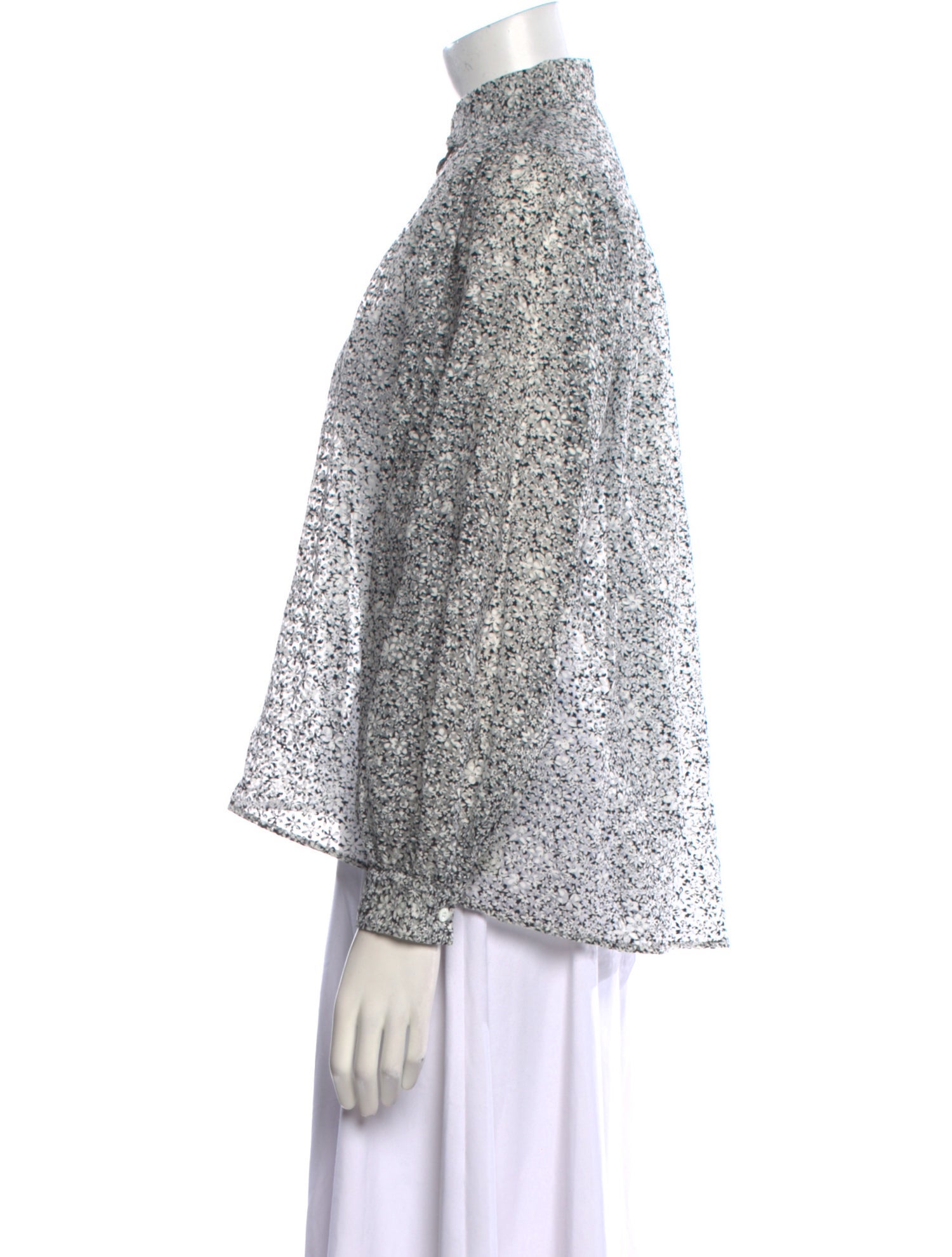 Maje Printed Mock Neck Sweatshirt