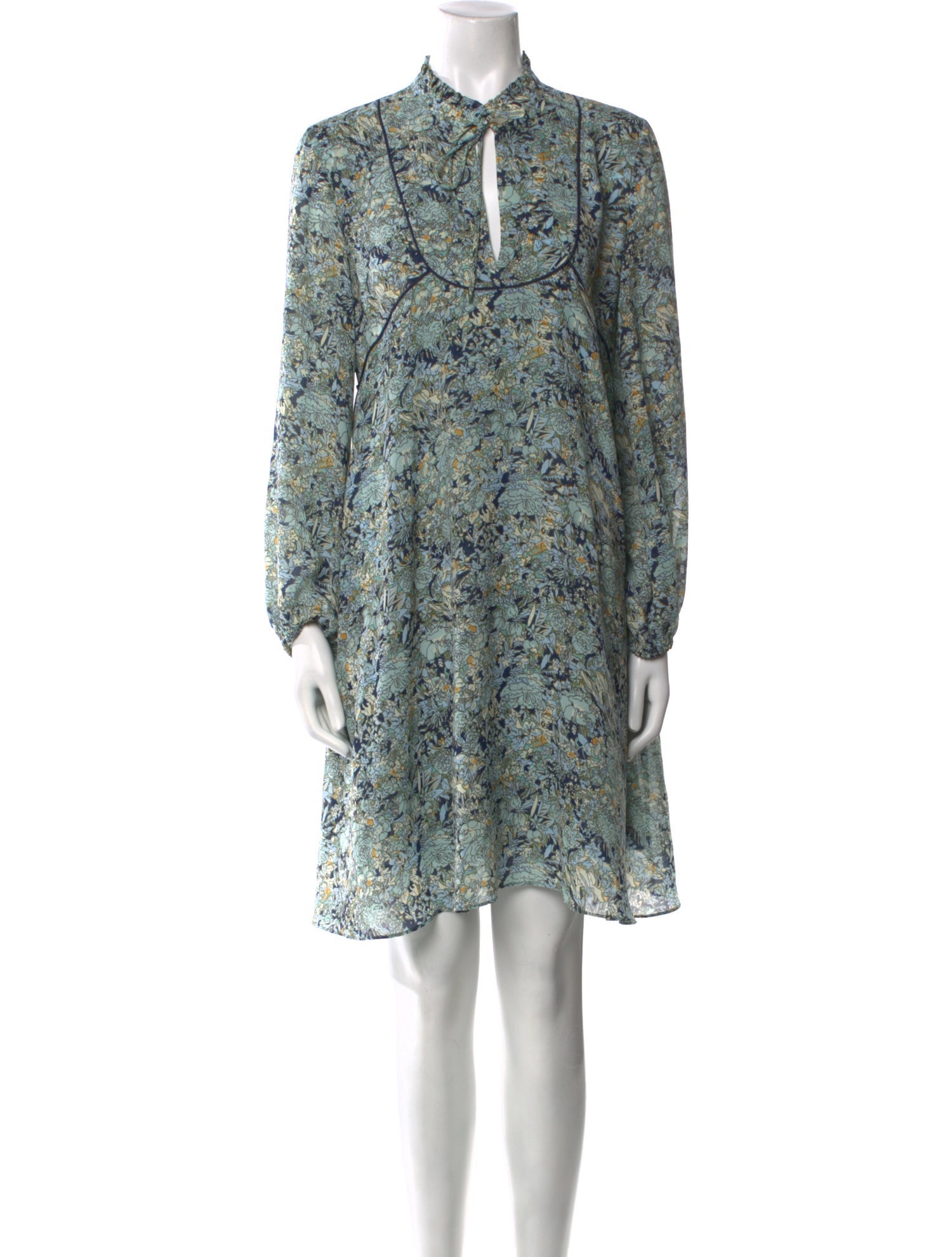 Maje Floral Print Knee-Length Dress