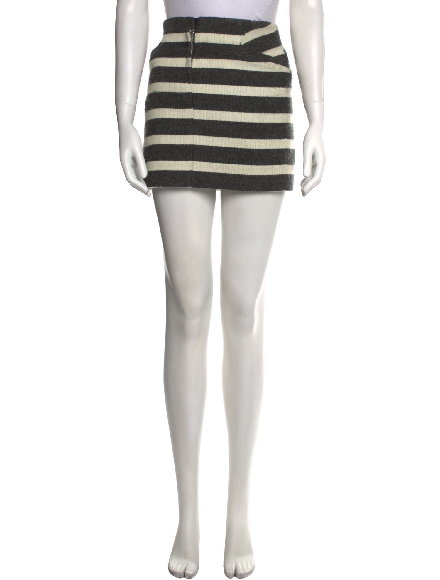 Maje Striped Mini Skirt