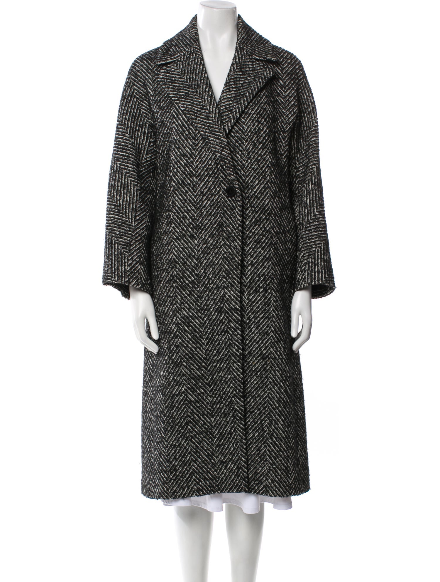 Maje Tweed Pattern Coat