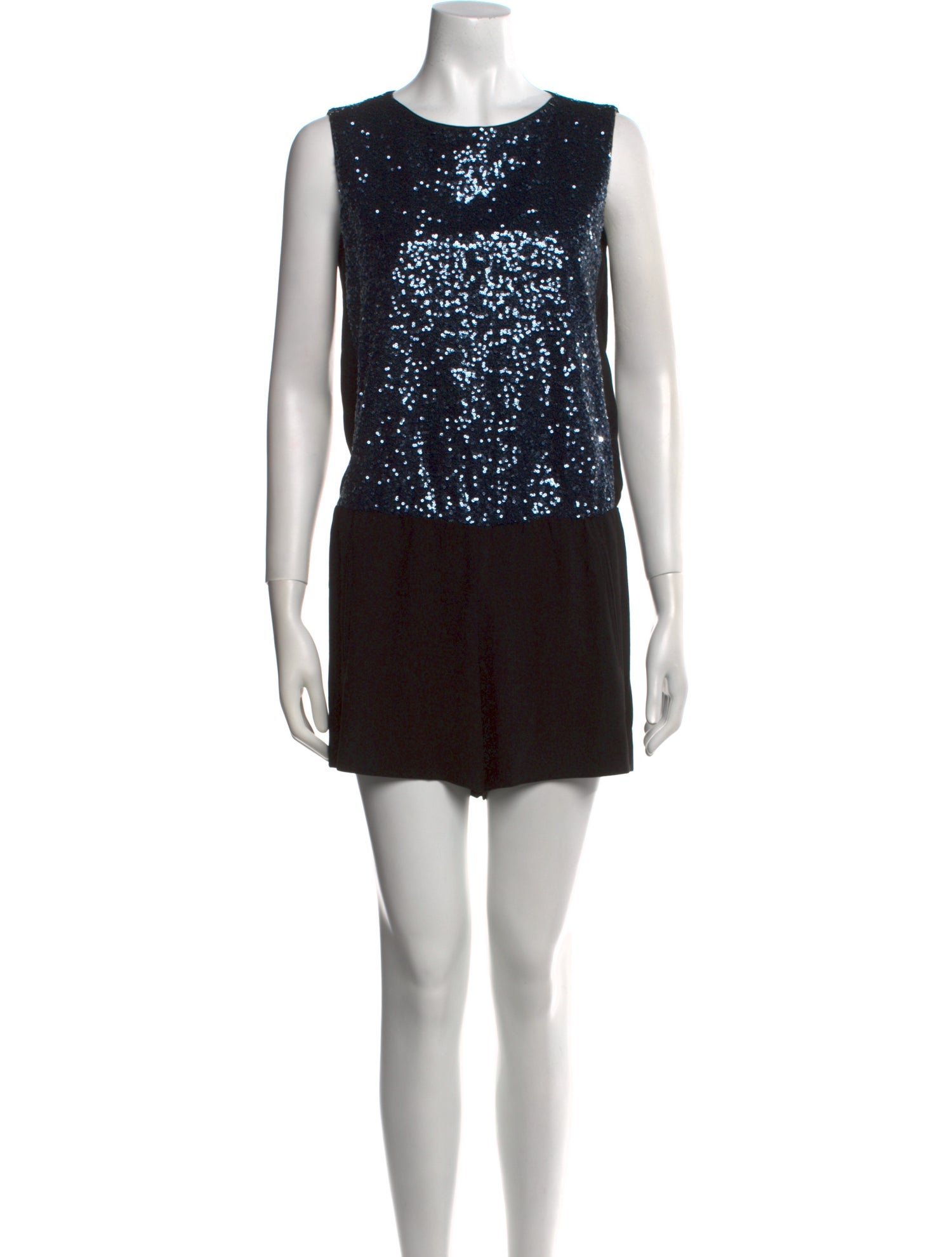 Maje Patterned Crew Neck Romper