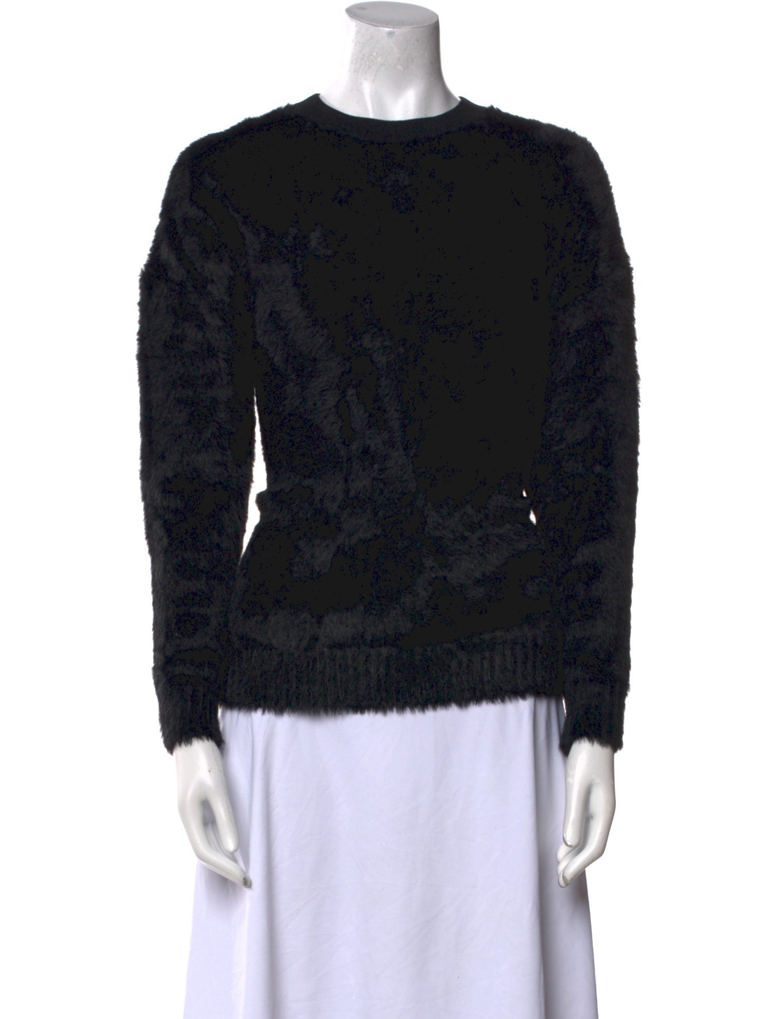 Maje Lace Pattern Crew Neck Sweatshirt
