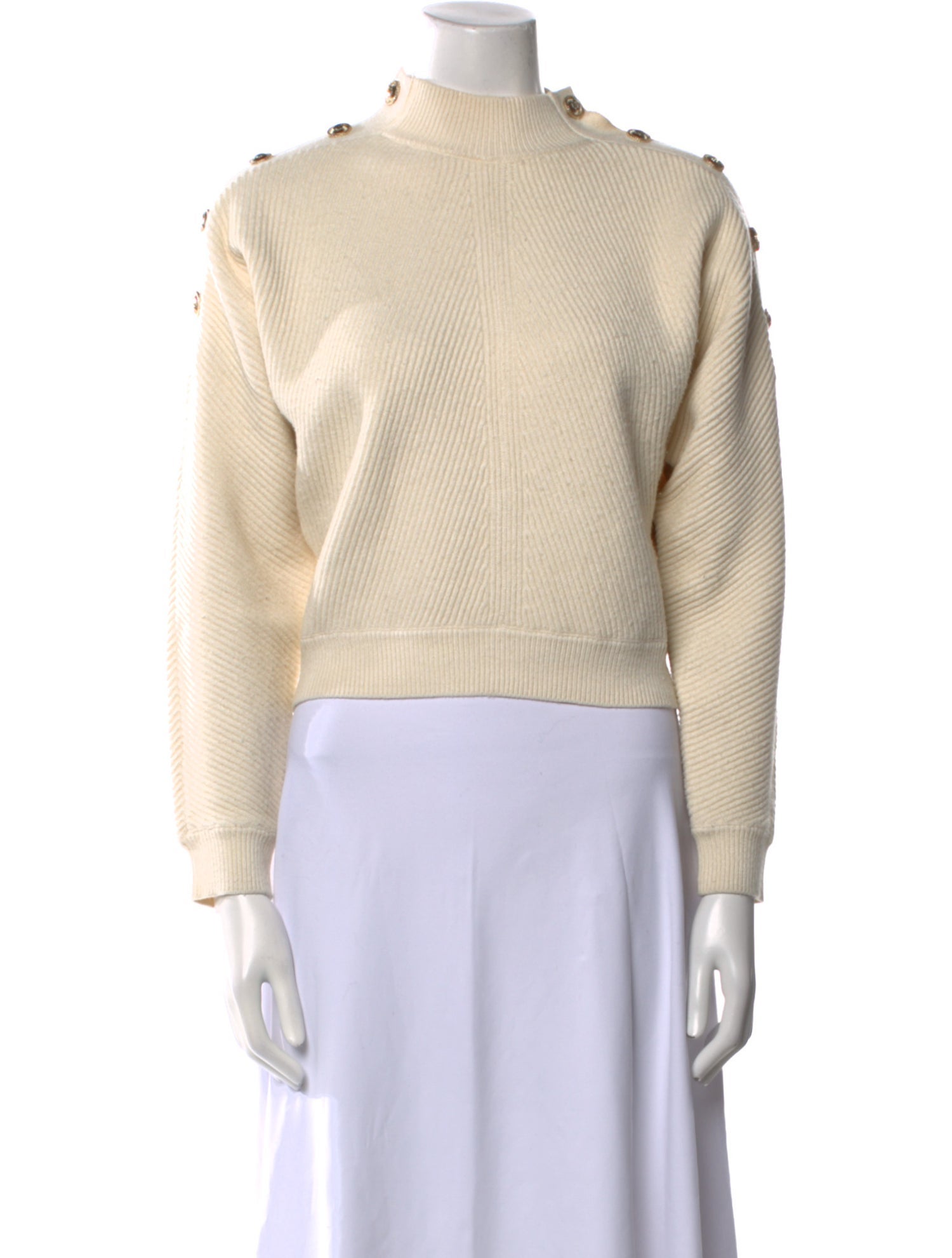 Maje Cashmere Mock Neck Sweater