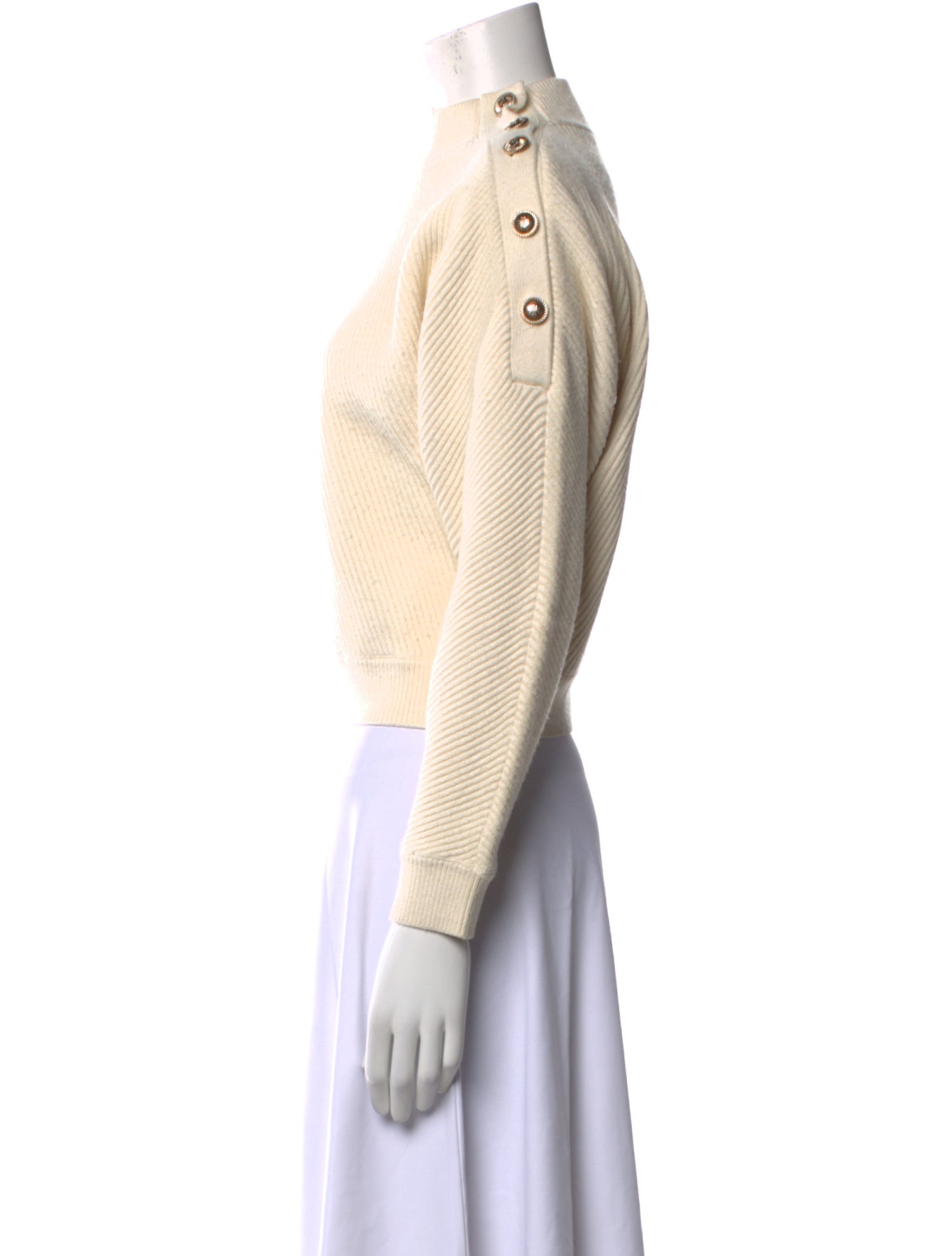 Maje Cashmere Mock Neck Sweater