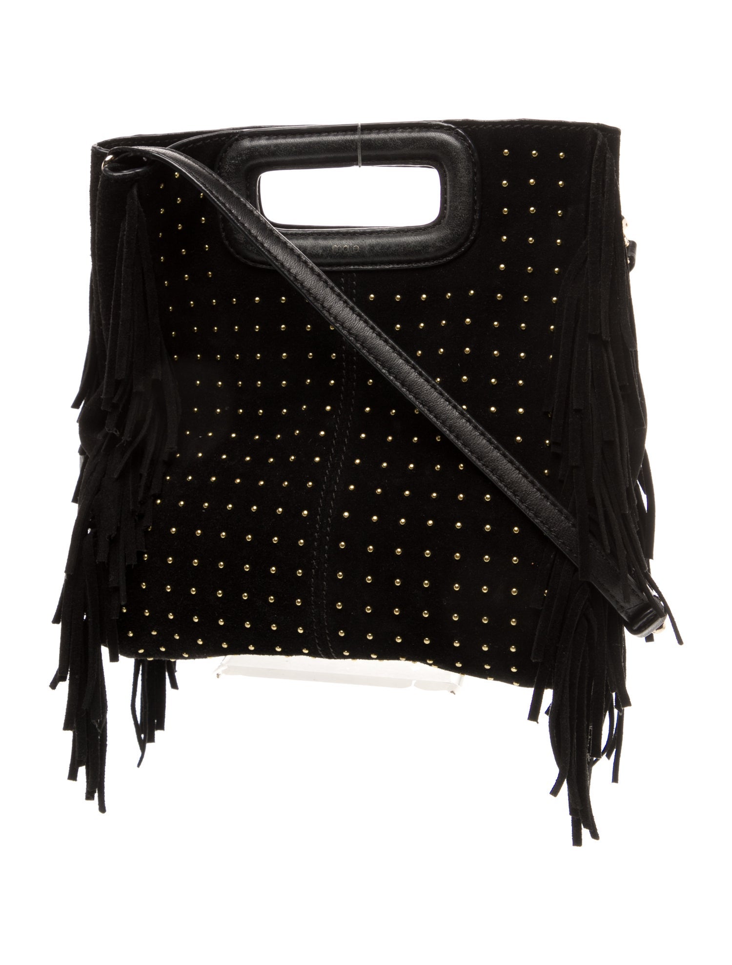 Maje Suede Top Handle Bag