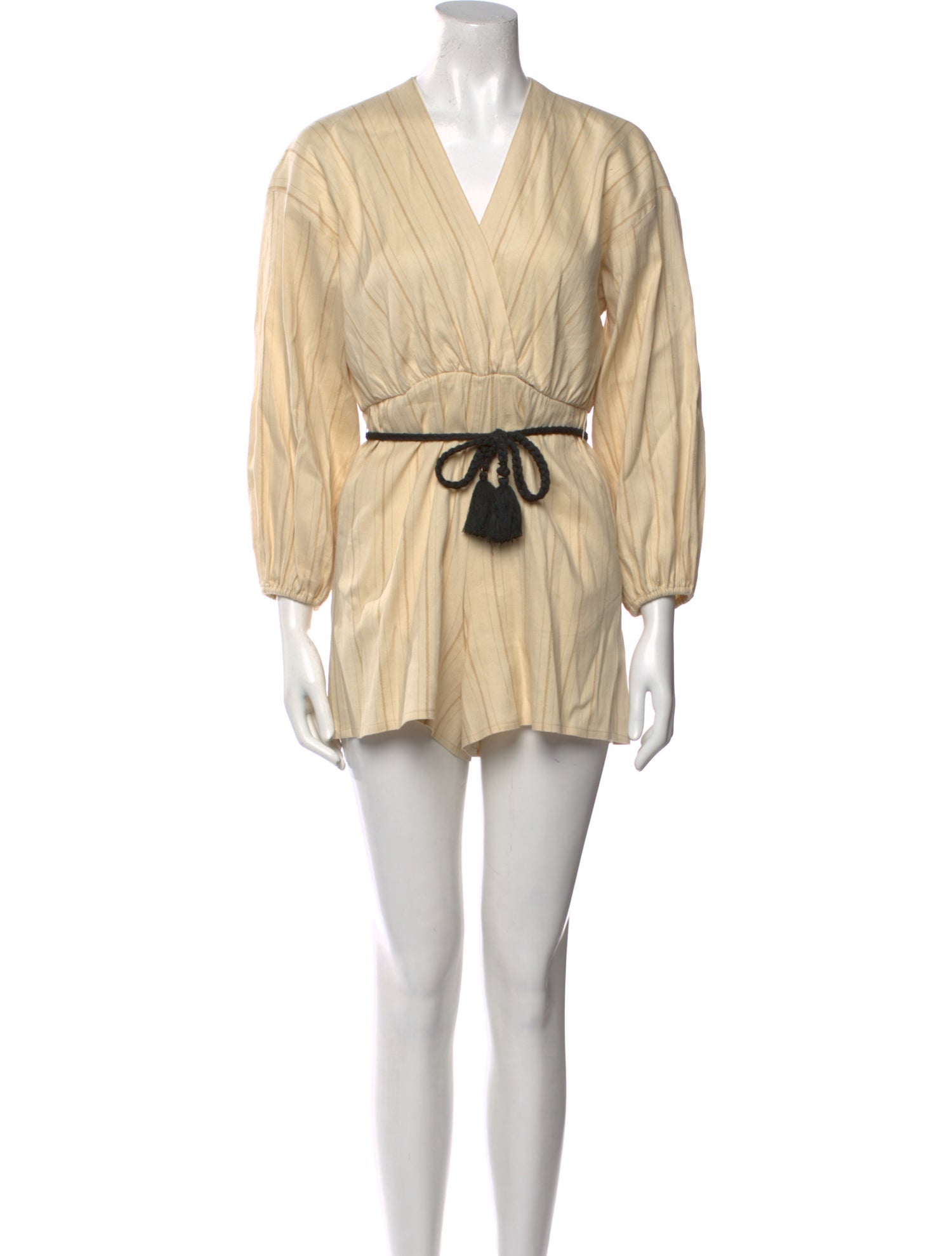 Maje Linen V-Neck Romper