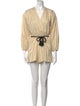 Maje Linen V-Neck Romper