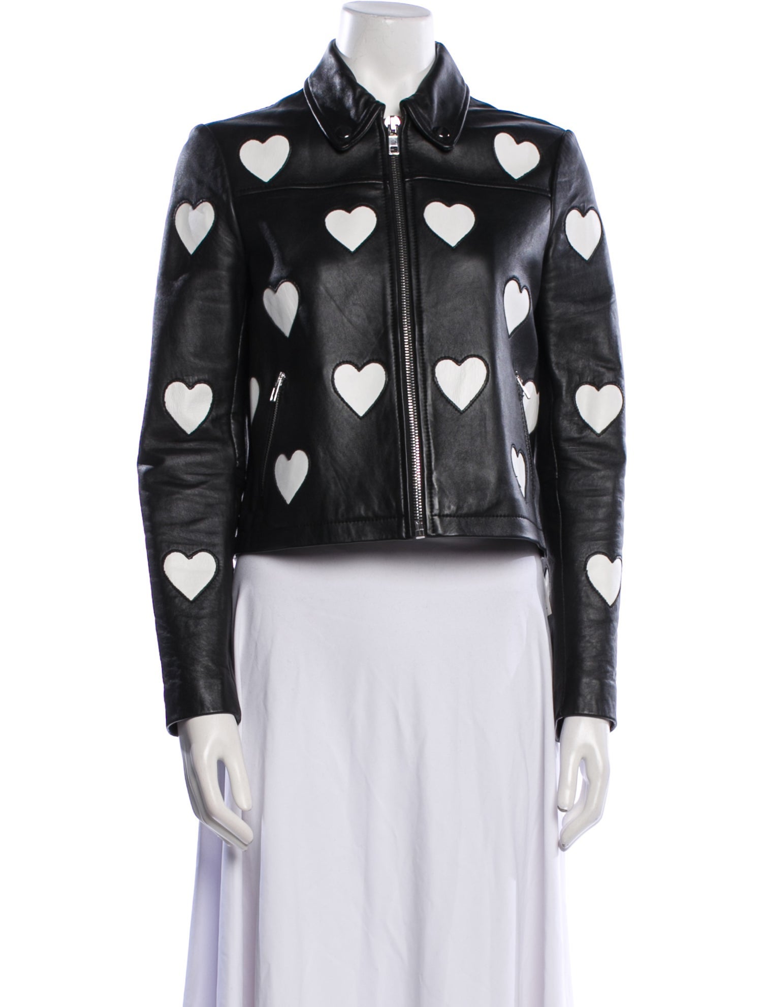 Maje Lamb Leather Printed Jacket