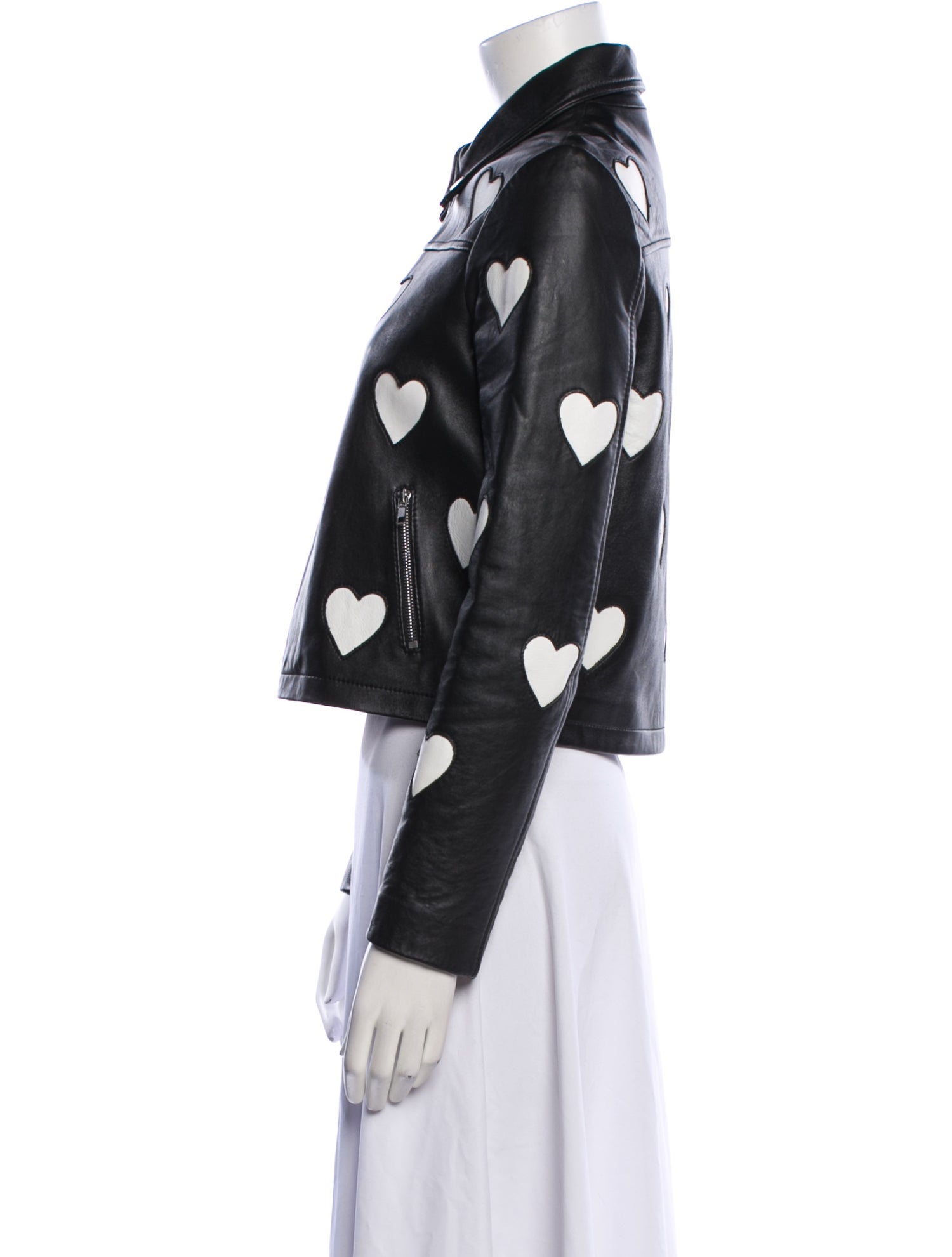 Maje Lamb Leather Printed Jacket
