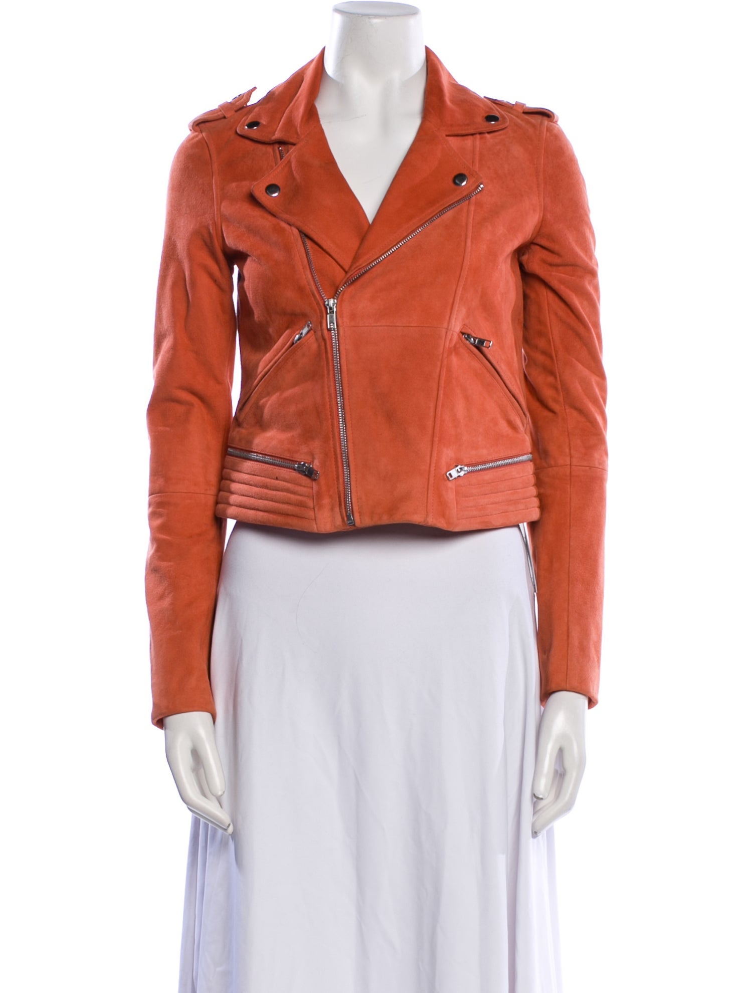 Maje Goat Leather Biker Jacket