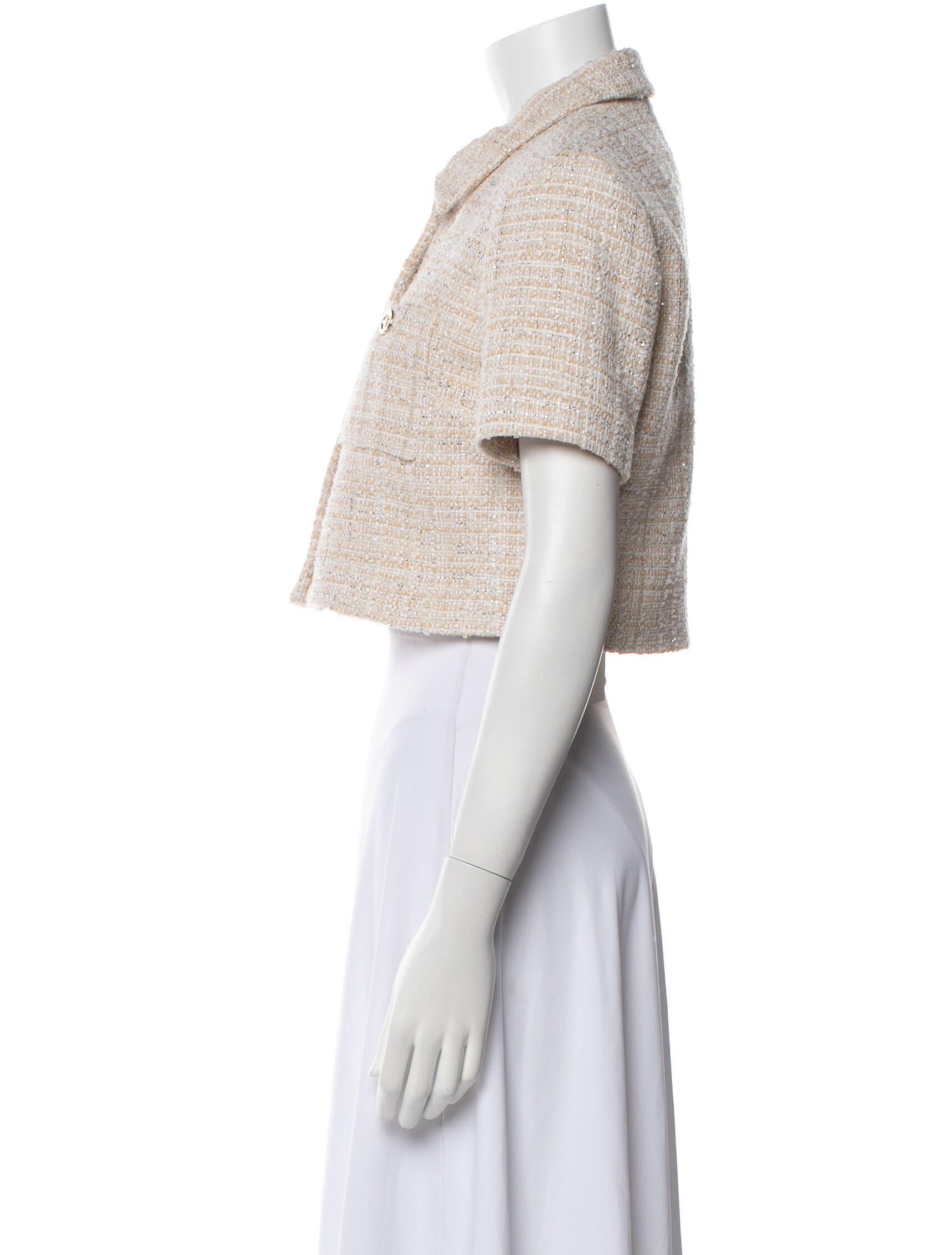 Maje Tweed Pattern Bolero