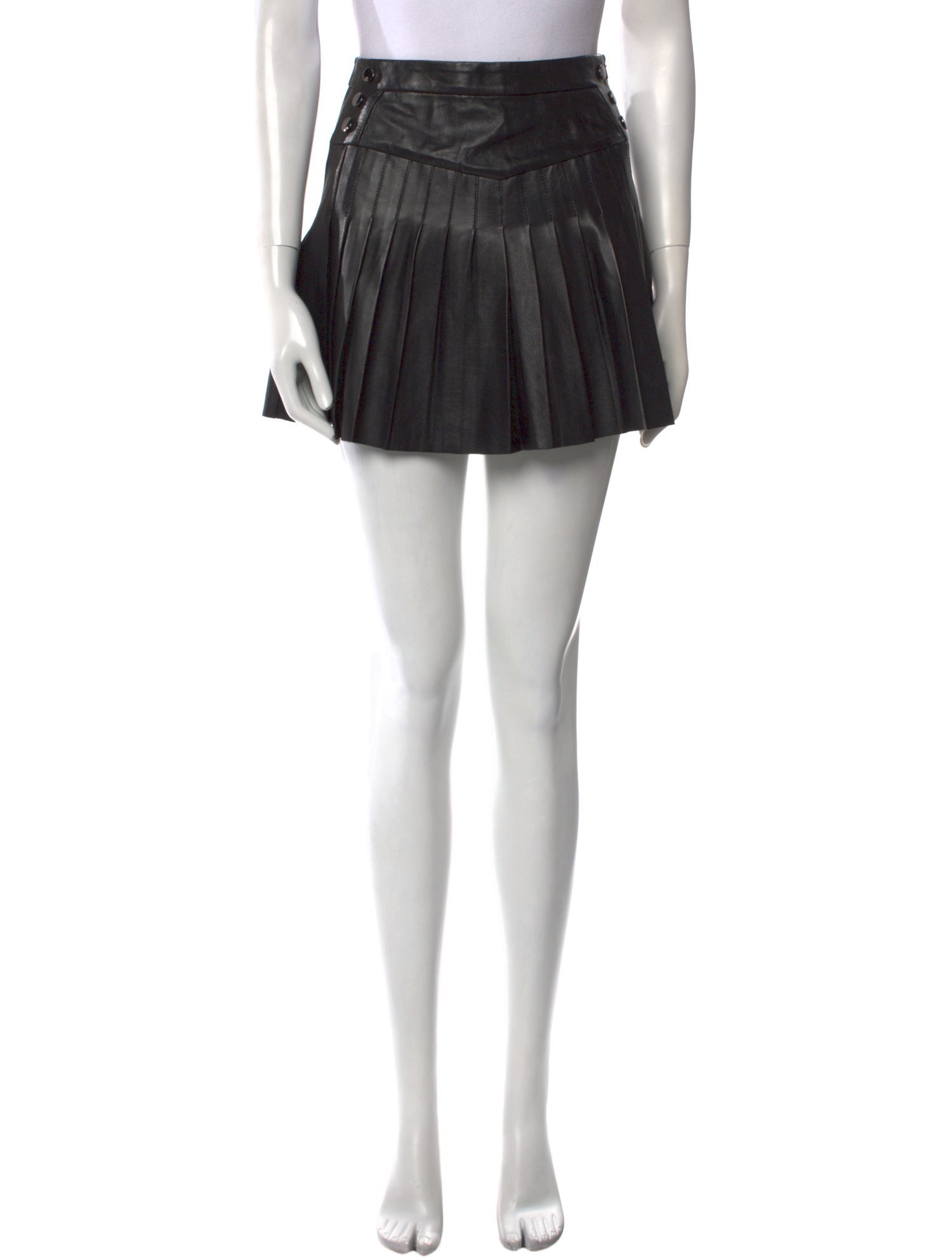 Maje Pleated Accents Mini Skirt